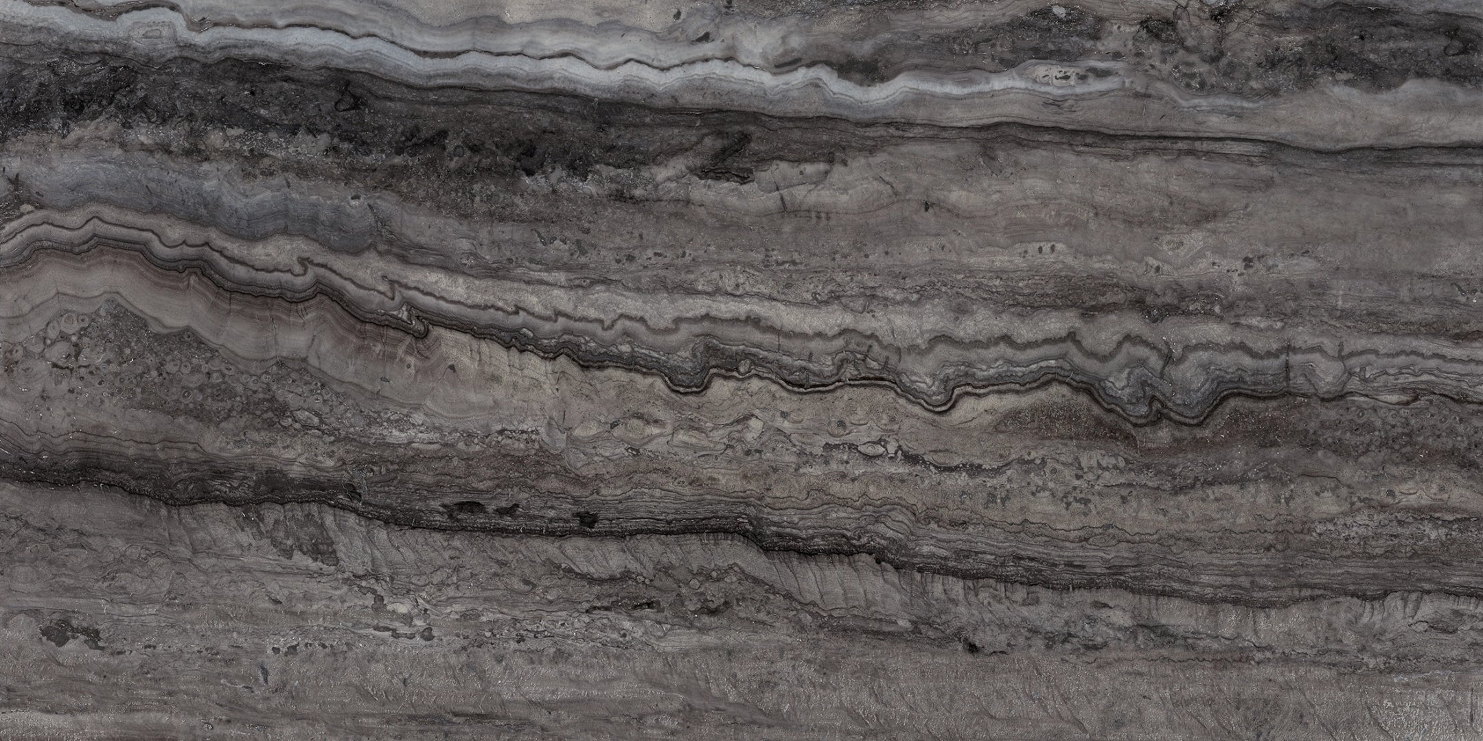 Antica Ceramica Rubiera, Memento Travertino - 003758 - Black, Lappato, 59x118cm, 9.50mm, Rett.