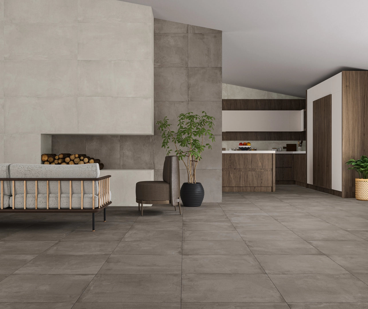 Ecoceramic, Inedit - Gris,-Matt,-60x60cm,-10.00mm,-Rett.