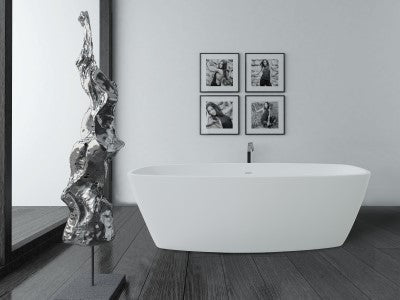 Arcqua - Maike solid surface vrijstaand bad 175x78x55 mat wit