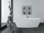 Arcqua - Maike solid surface vrijstaand bad 175x78x55 mat wit