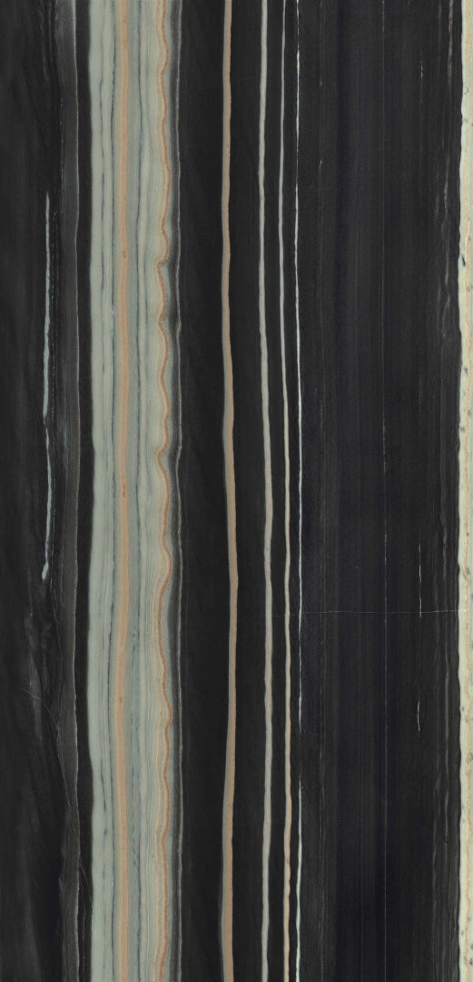 Tau Ceramica, Bosco - Black, Polished, 120x260cm, 6.00mm, Rett.
