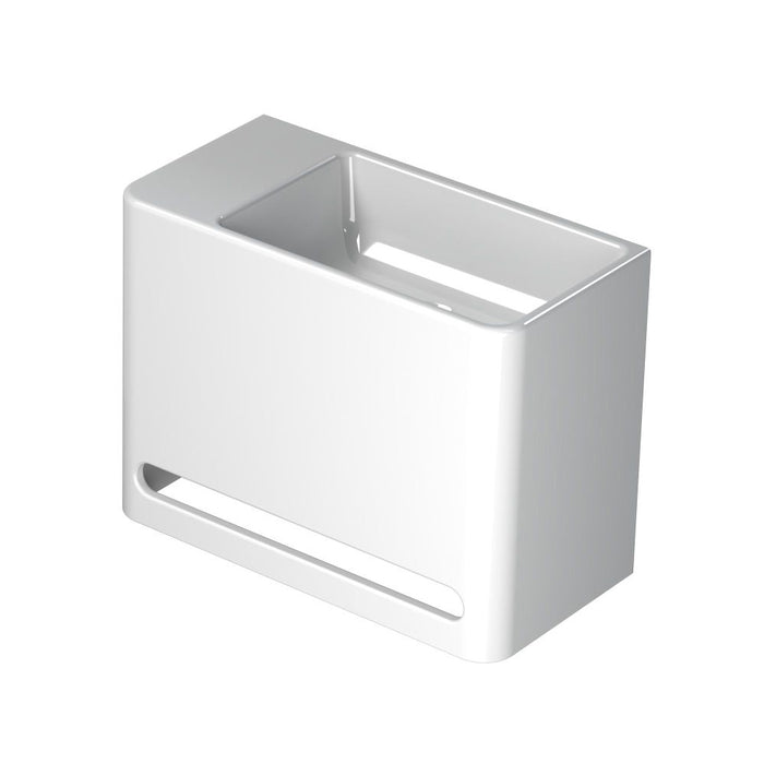 Ink Hangar fontein 40x20cm polystone - links - zonder kraangat - glans wit