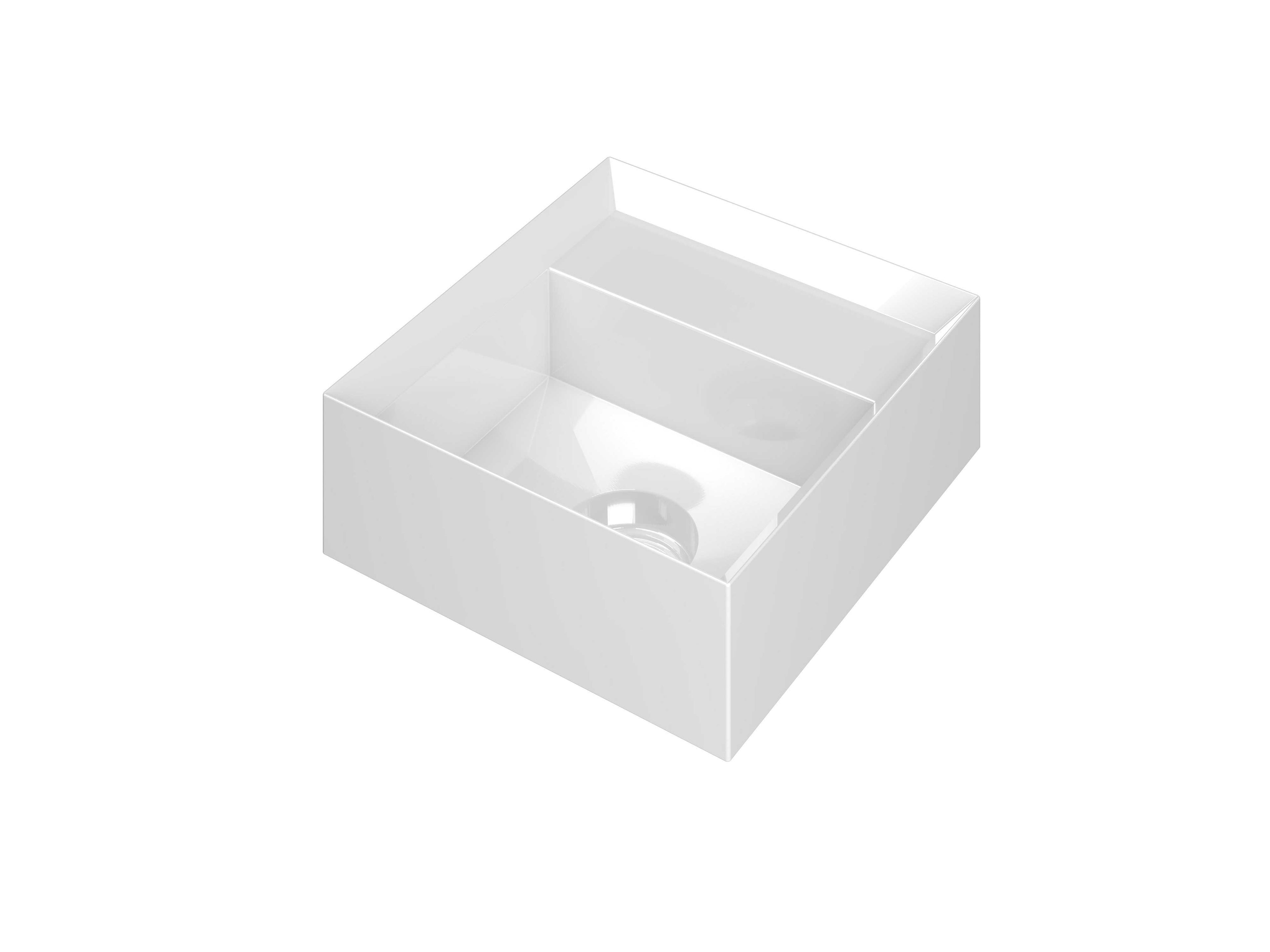 Ink Vice fontein 27x27cm polystone - zonder kraangat - glans wit