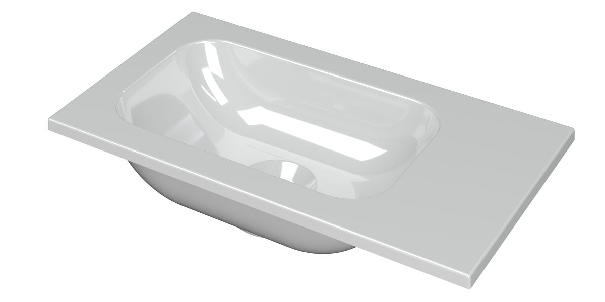 Ink Enter meubelfontein 40x22cm polystone - zonder kraangat - glans wit