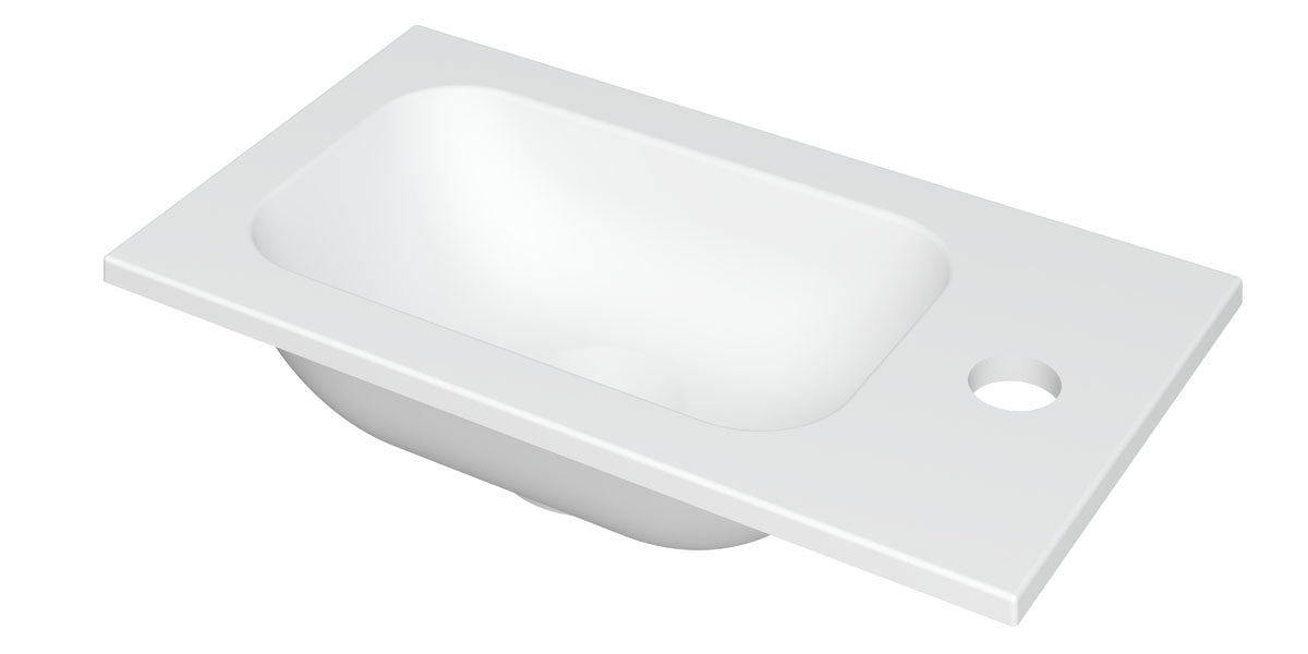 Ink Enter meubelfontein 40x22cm polystone - met kraangat - mat wit