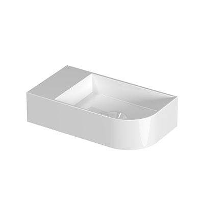 Ink Concept R Trevi fontein afgerond 40x22x10cm keramiek - rechts - zonder kraangat - glans wit