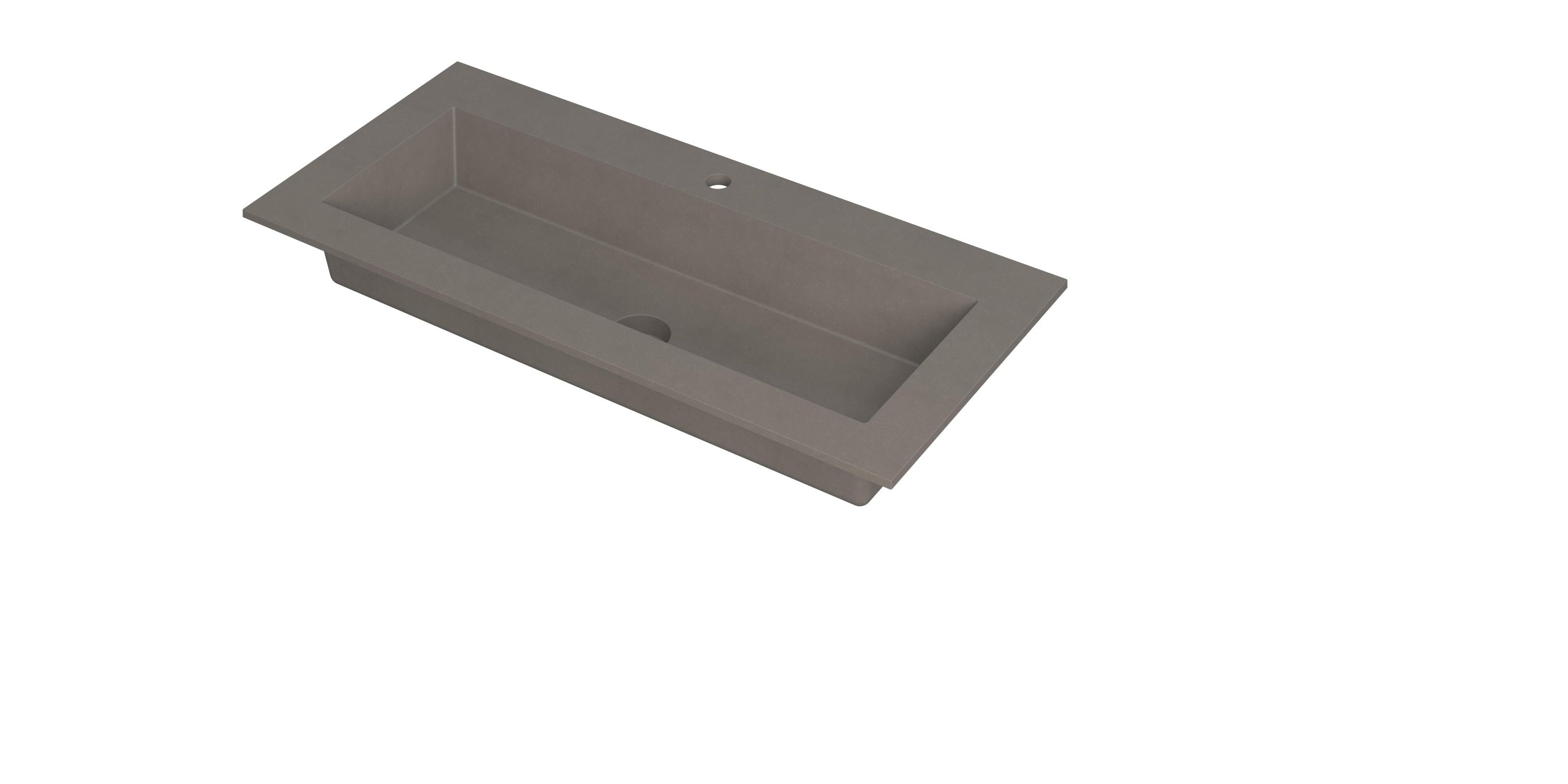 Ink Kraft meubelwastafel 100x45cm quartz - 1 kraangat - beton