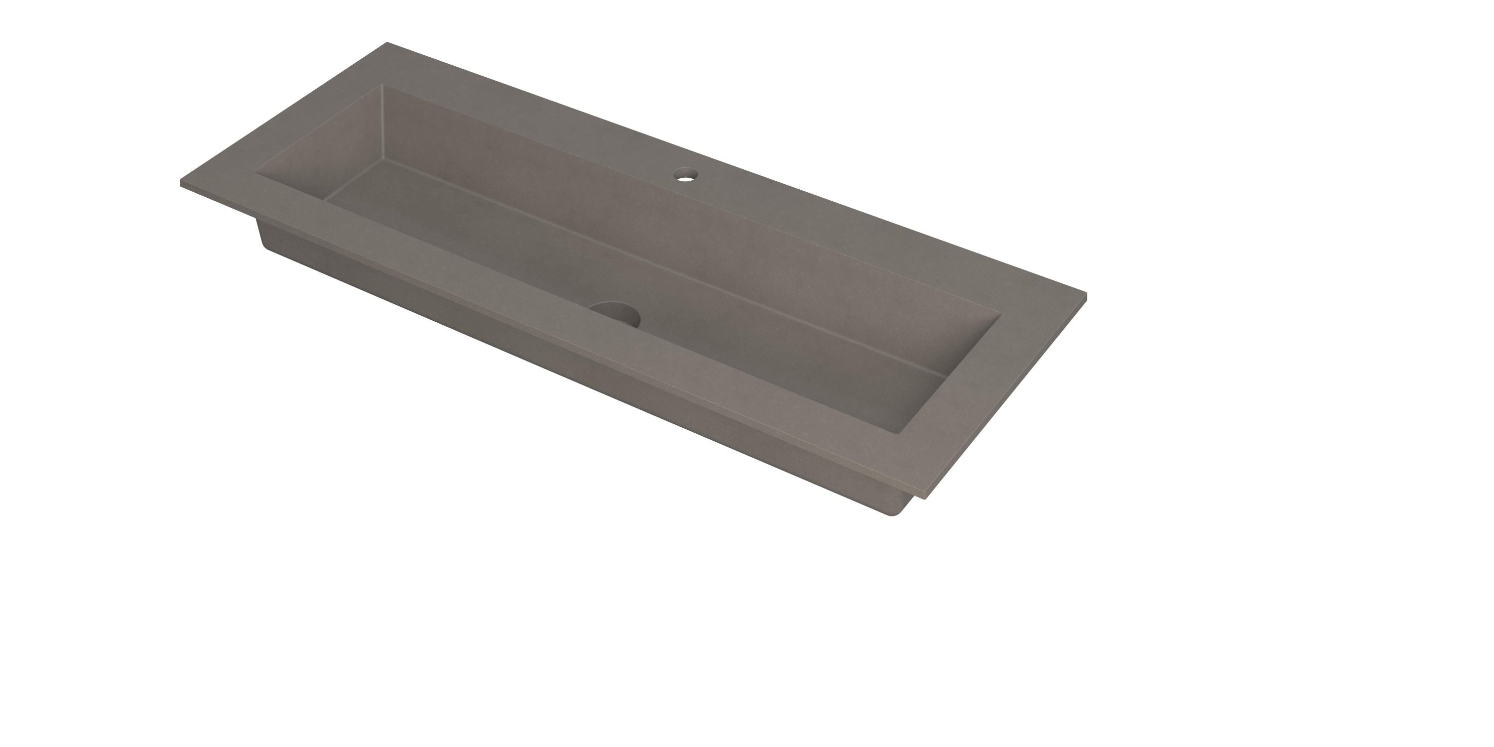 Ink Kraft meubelwastafel 120x45cm quartz - 1 kraangat - beton