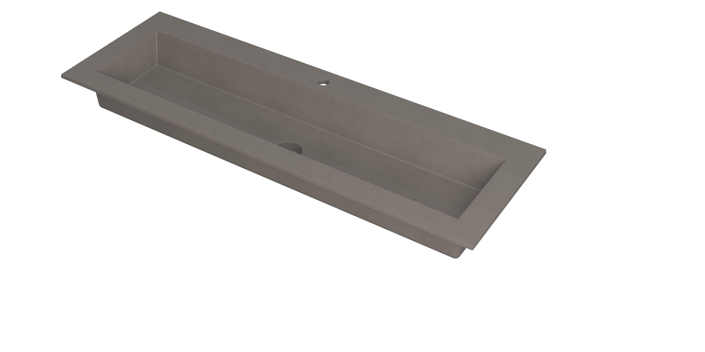 Ink Kraft meubelwastafel 140x45cm quartz - 1 kraangat - beton
