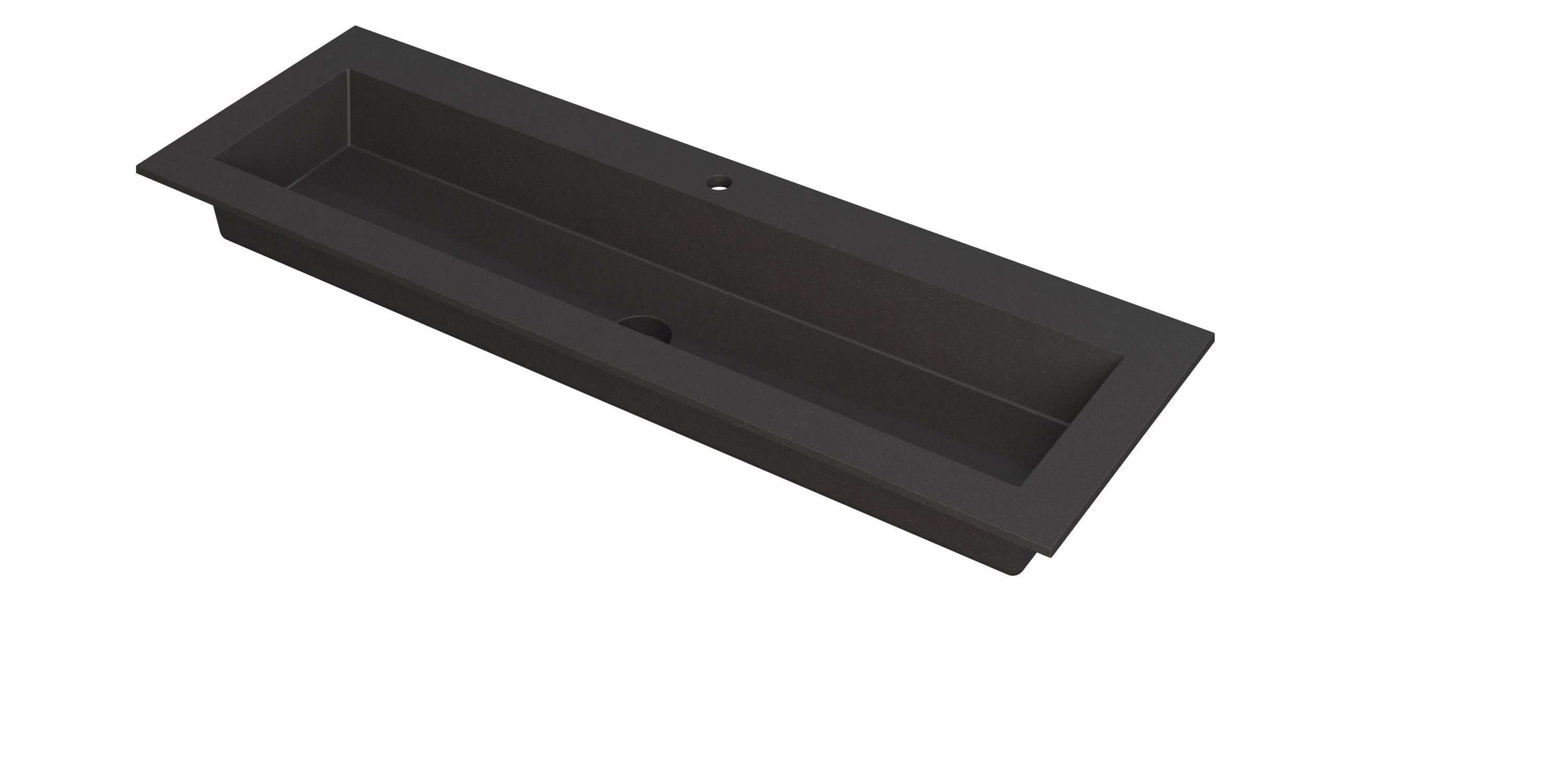 Ink Kraft meubelwastafel 140x45cm quartz - 1 kraangat - zwart