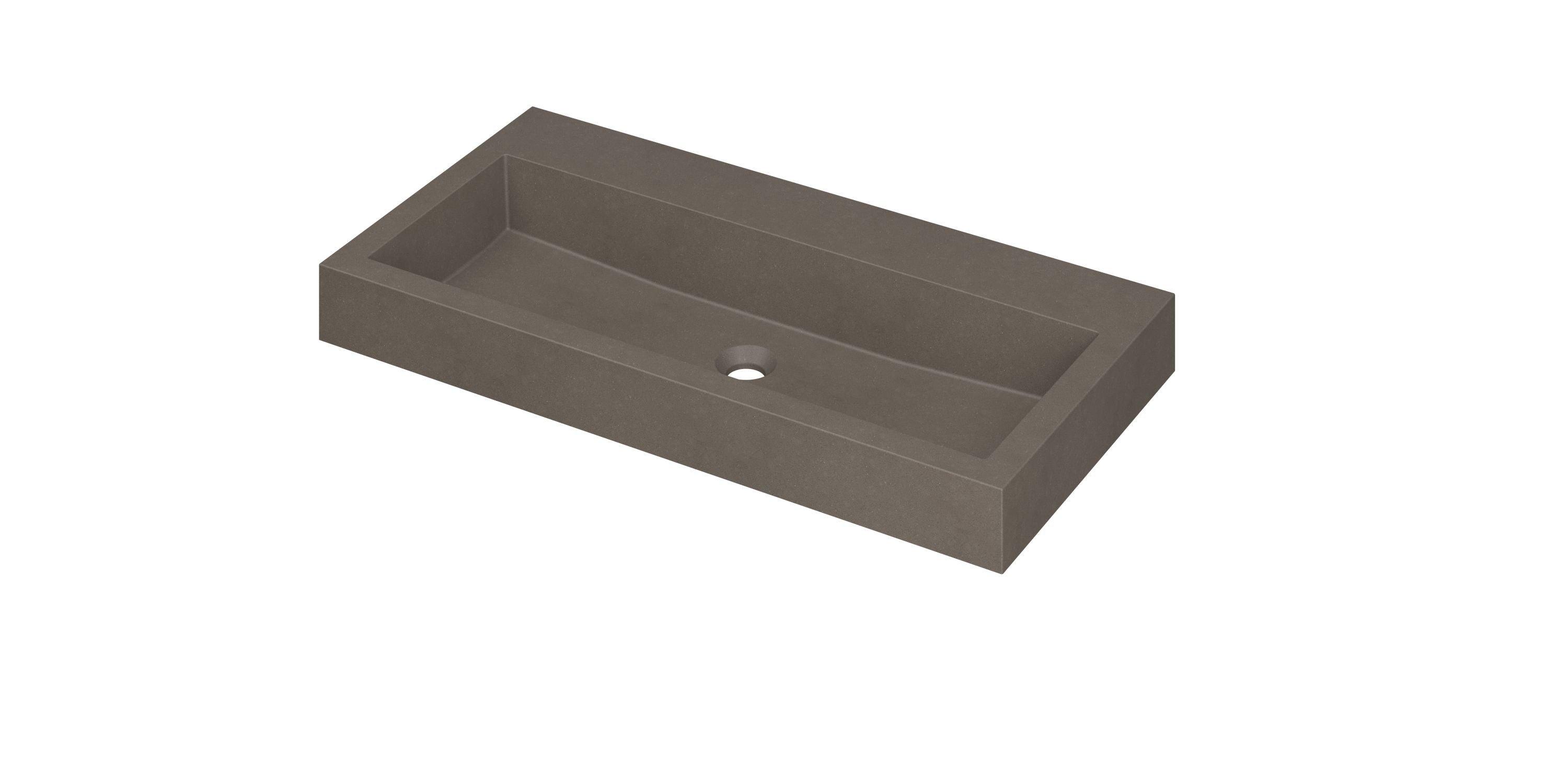 Ink Momento meubelwastafel 90x45cm quartz - zonder kraangat - beton