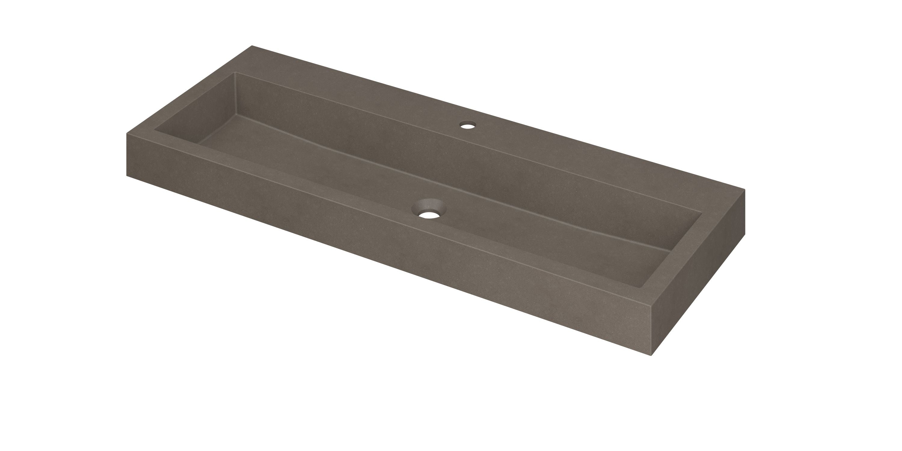 Ink Momento meubelwastafel 60x45cm quartz - 1 kraangat - beton