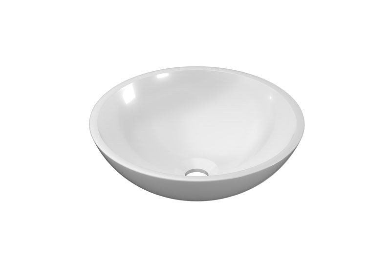 Ink Jazz Large opbouw waskom 40cm polystone - glans wit