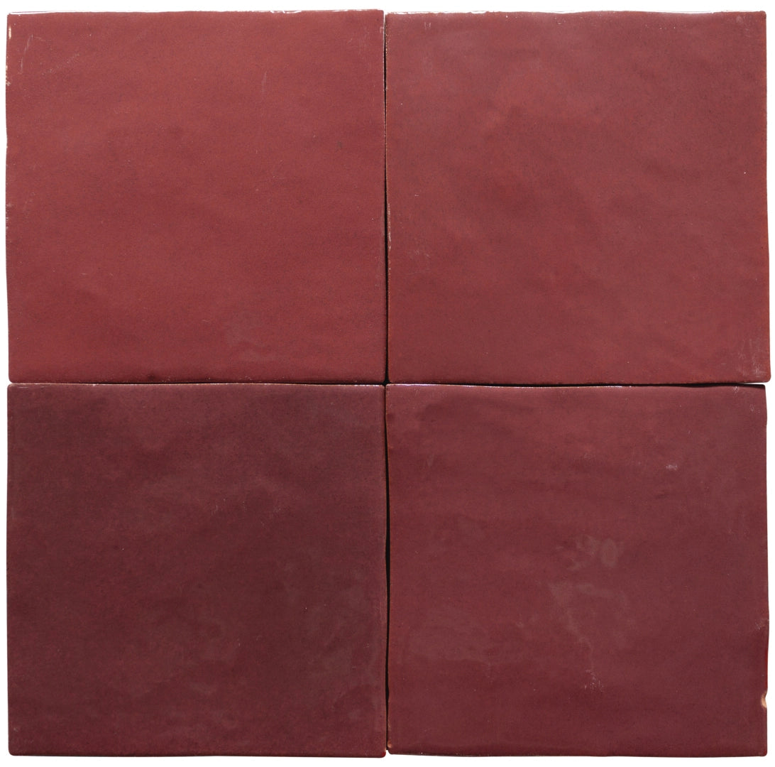 Cevica, Zelij - CEM10 - Burdeos, Brillo, 10x10cm, 10.00mm