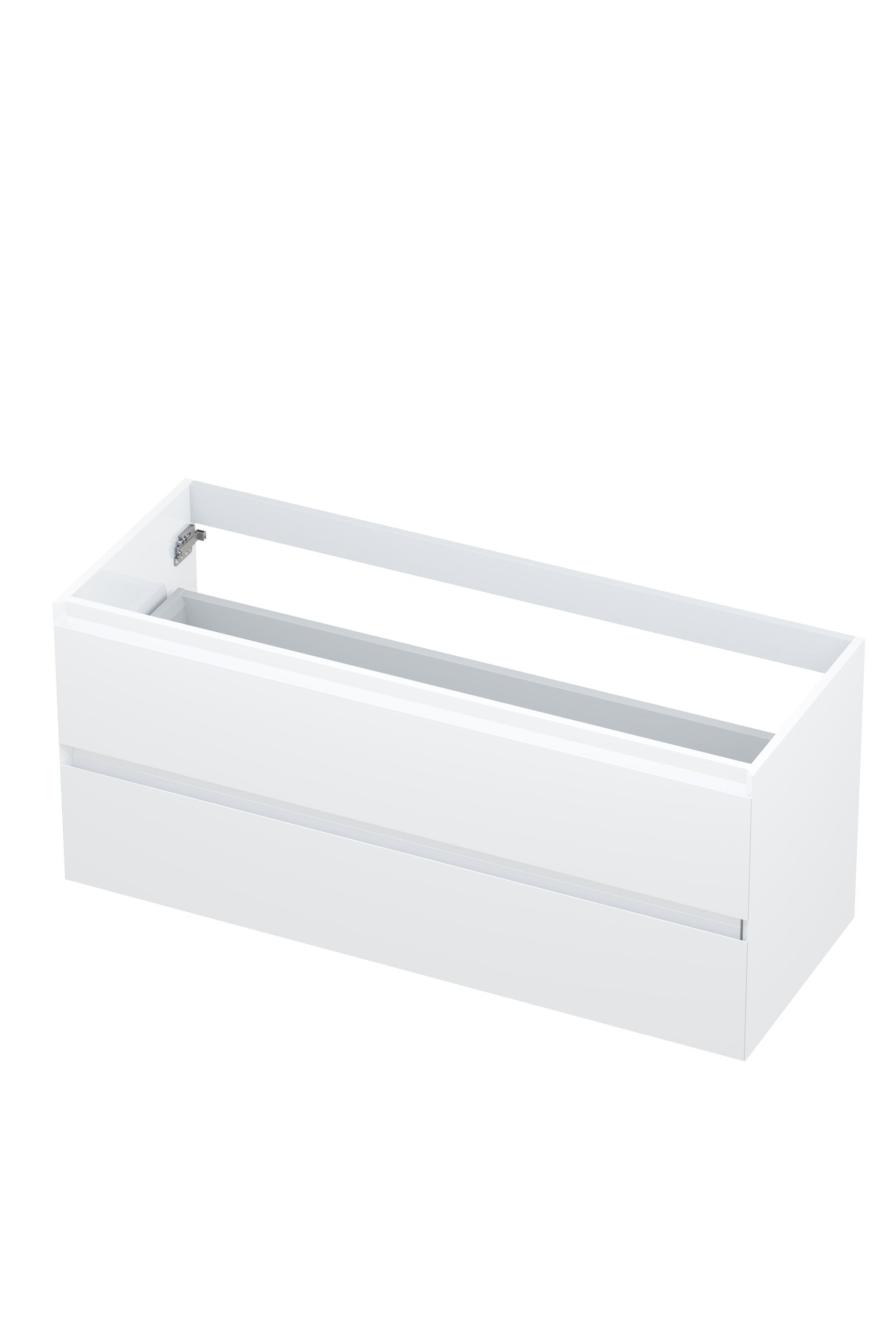 Ink onderkast - houten keerlijst - 2 laden - Hoogglans WIt - 120x45cm - 1240442
