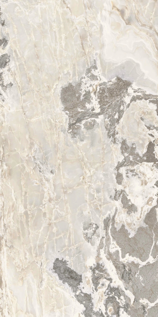 Florim, Onyx&more - 765987---White-Blend,-Glossy-,-160x320cm,-6.00mm,-Rett.