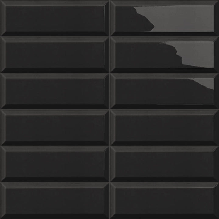 Mainzu, Solid White - Black, Brillo, 10x30cm, 10.00mm