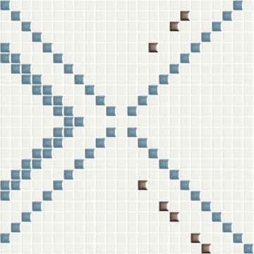 Appiani, Metrica - INCR 003 - Incroci 03 Aviation Blue/Ghiaccio/Rame, Naturale (1.2x1.2), 30x30cm, 7.20mm