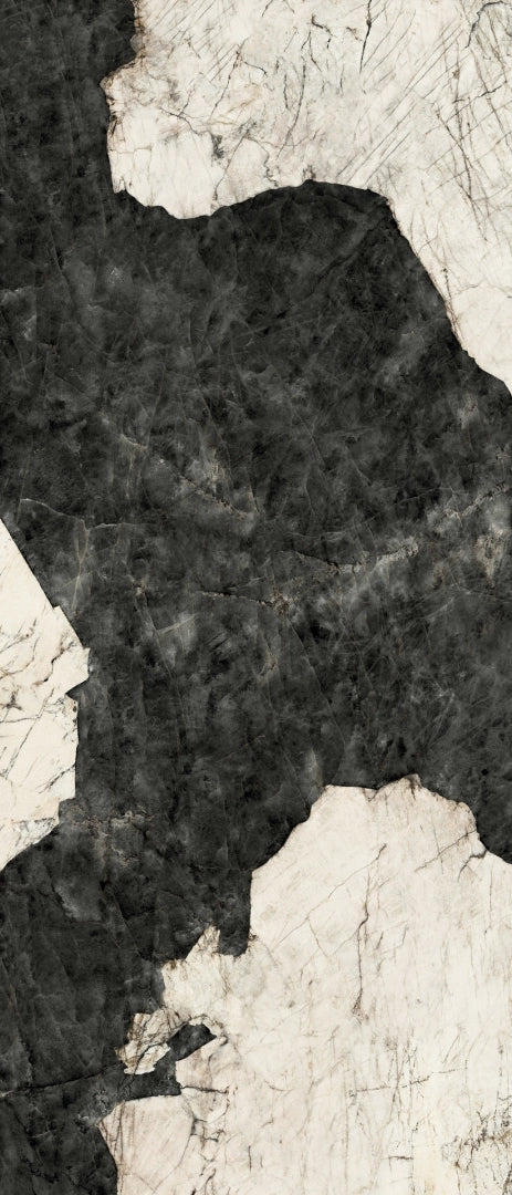 Lamborghini Luxury Surfaces, Magma - 189004 - Black & White, Lappato, 120x280cm, 6.00mm, Rett.