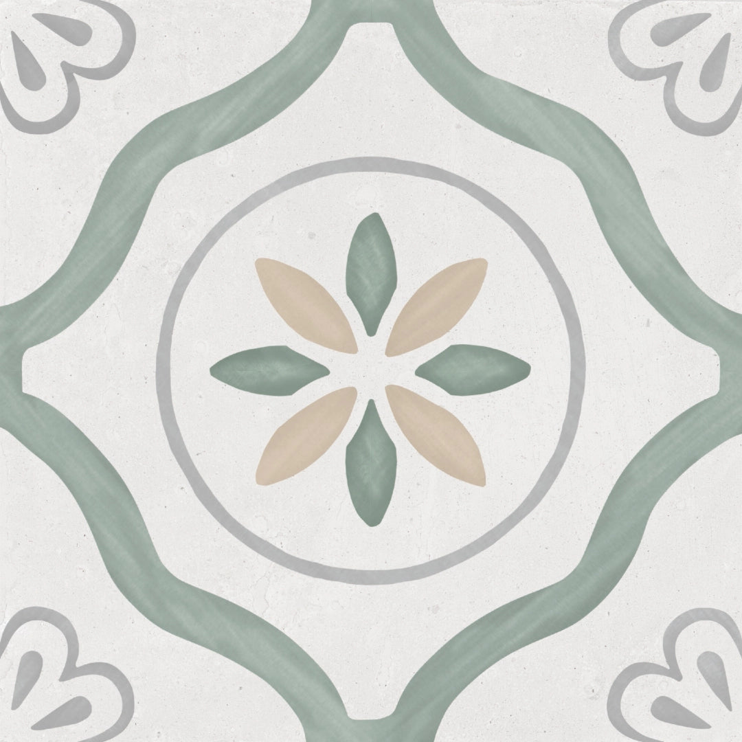 Harmony Inspire, Sirocco - 32928 - Green Petals, Matt, 22.3x22.3cm, 10.00mm, Rett.