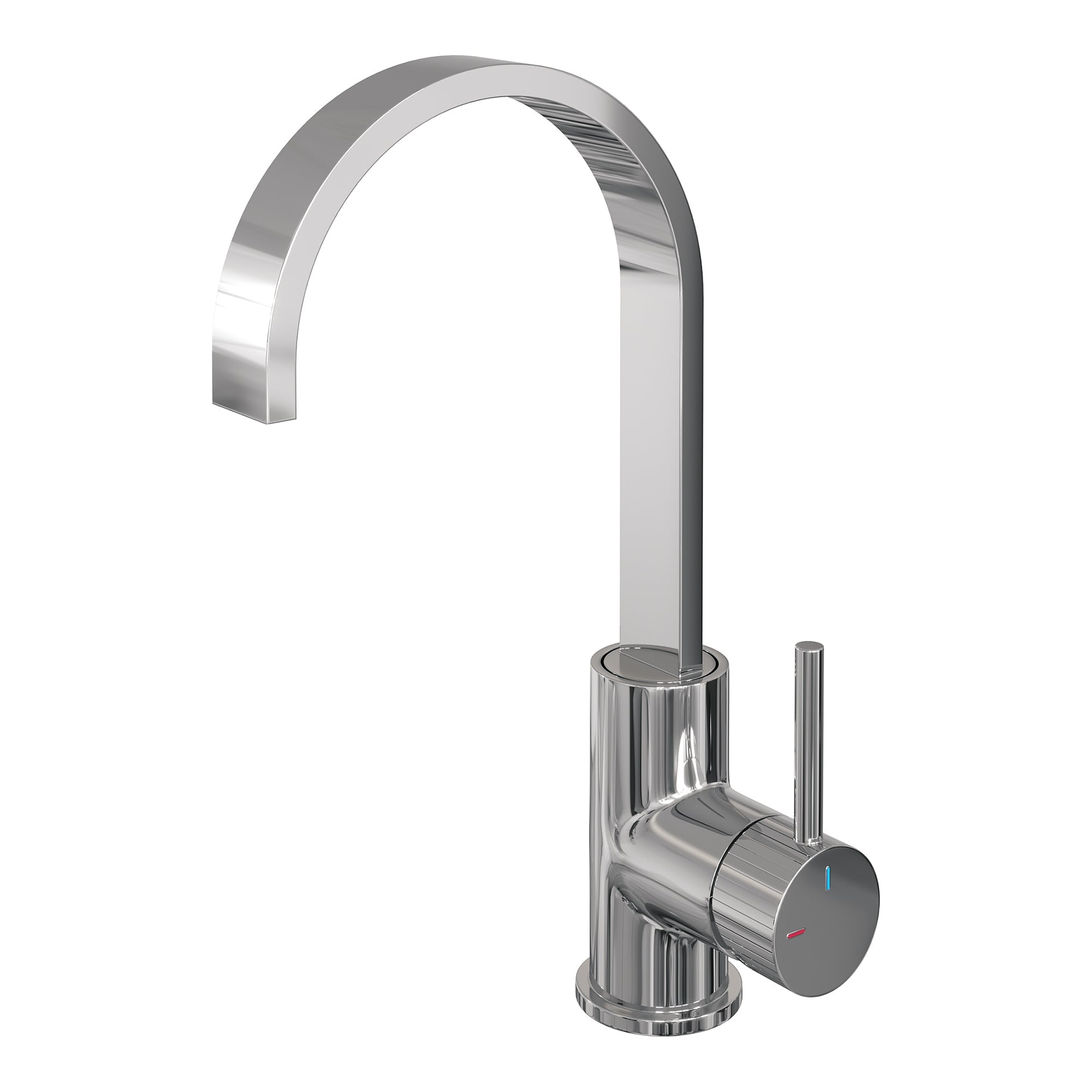 Brauer Stripe wastafelkraan hoog cascade - chroom