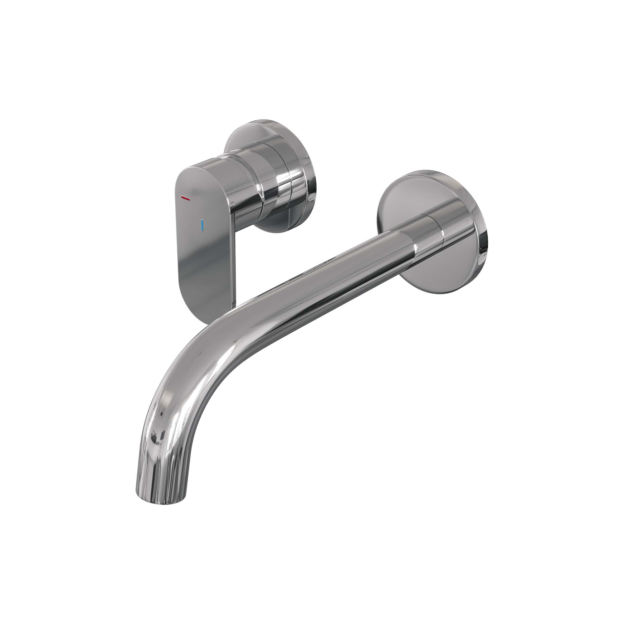 Brauer Edition inbouw wastafelkraan - gebogen uitloop - rozetten - hendel 3 links - chroom