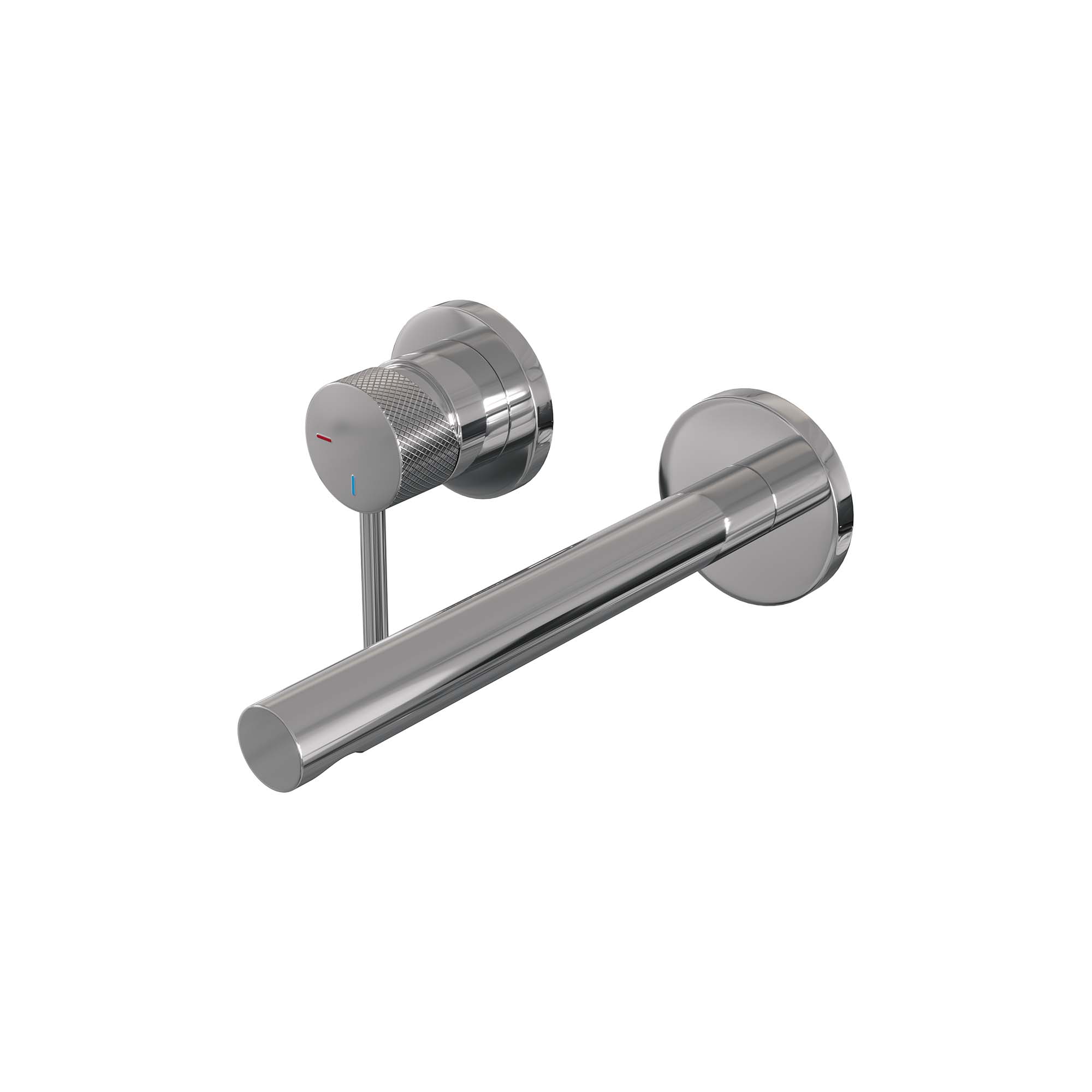 Brauer Carving inbouw wastafelkraan - rechte uitloop - rozetten - hendel 1 links - chroom