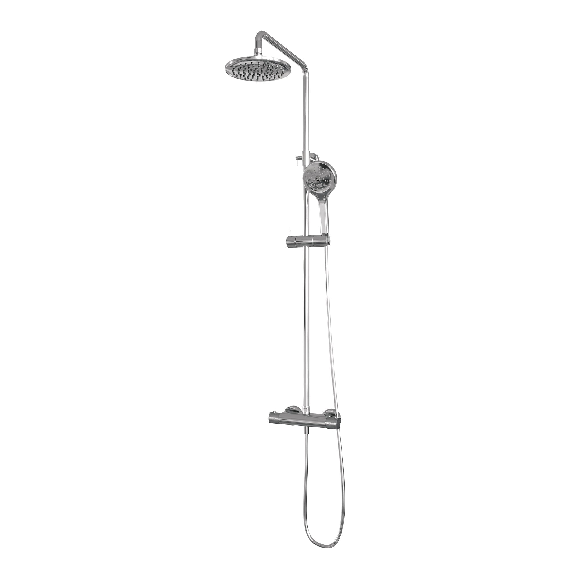 Brauer Carving stortdoucheset - hoofddouche 20cm - ronde handdouche - chroom