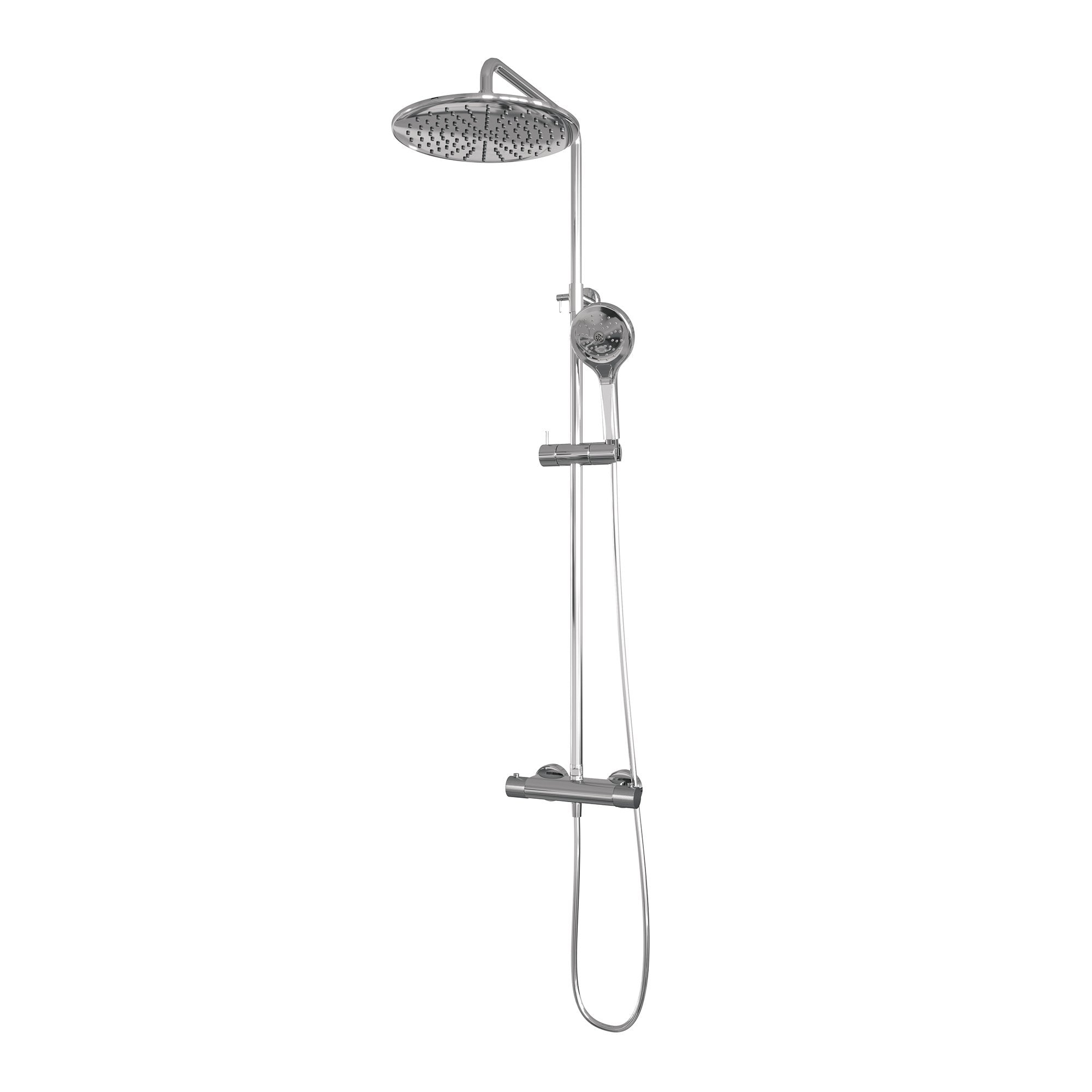 Brauer Carving stortdoucheset - hoofddouche 30cm - ronde handdouche - chroom