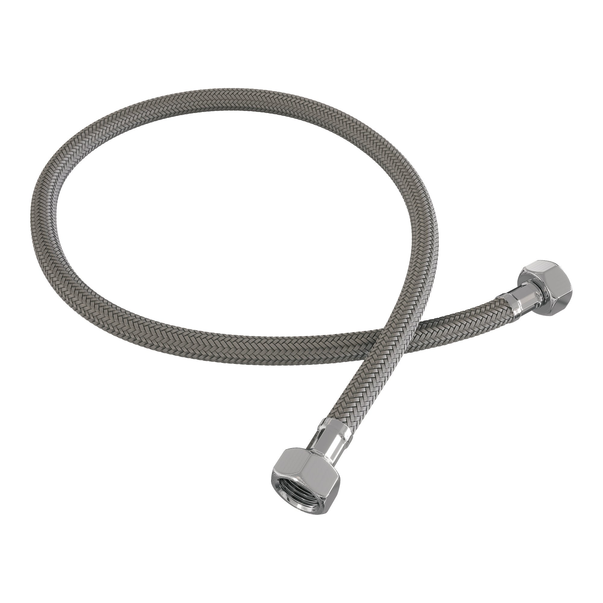 Brauer flexibele aansluitslang 1/2" gevlochten 30cm - chroom