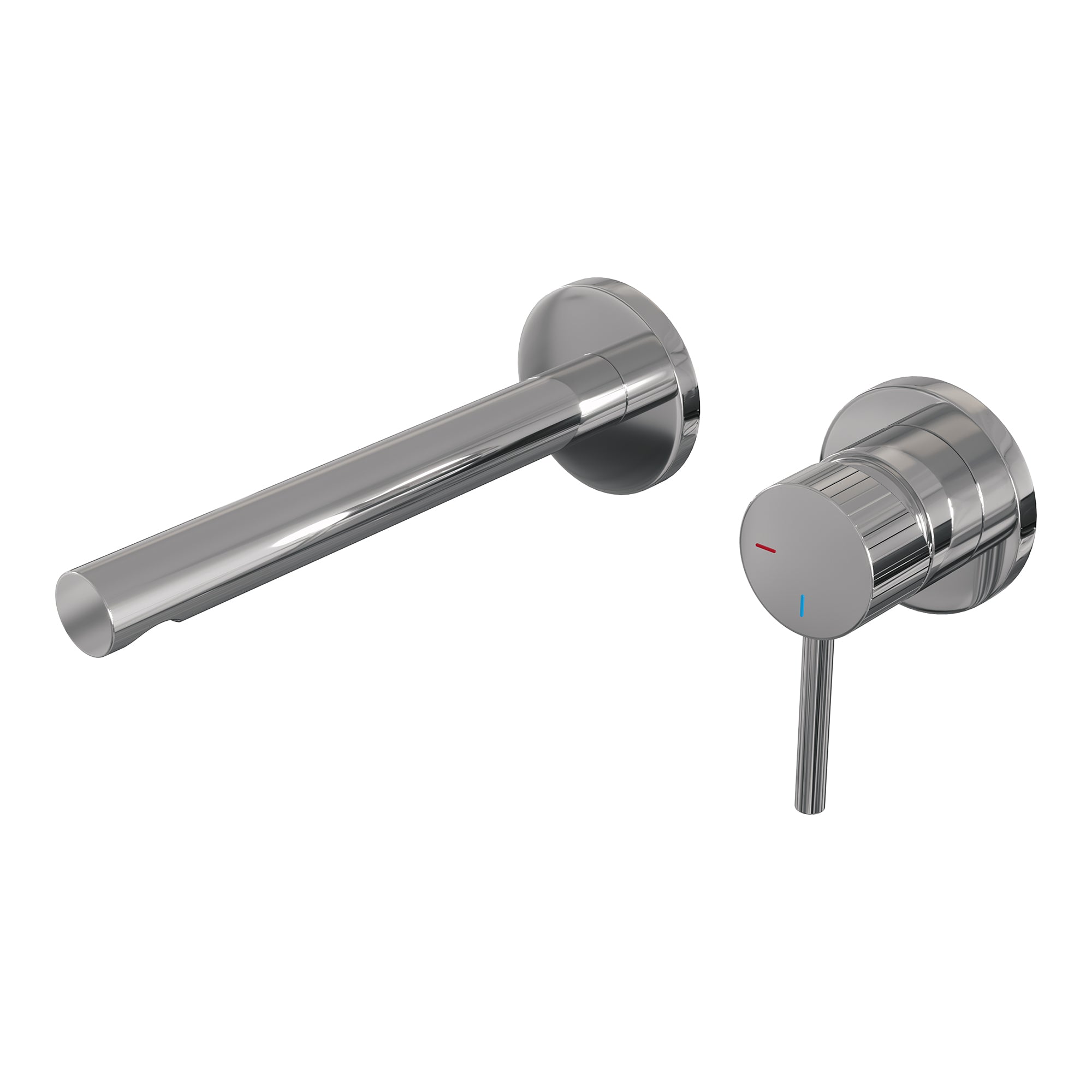 Brauer Stripe inbouw wastafelkraan - rechte uitloop - rozetten - hendel 1 rechts - chroom