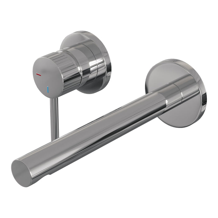 Brauer Stripe inbouw wastafelkraan - rechte uitloop - rozetten - hendel 1 links - chroom