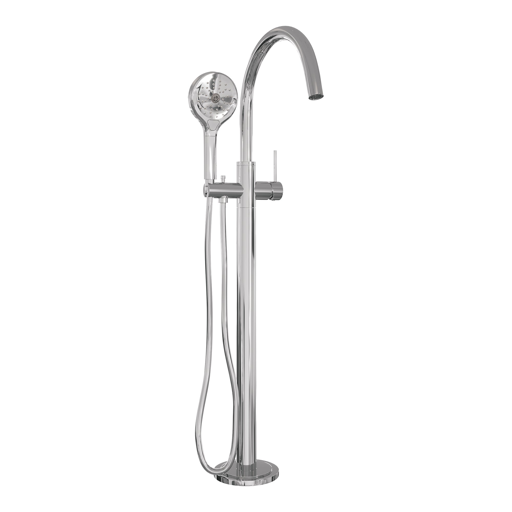Brauer Stripe vrijstaande badmengkraan - 3-standen handdouche - chroom
