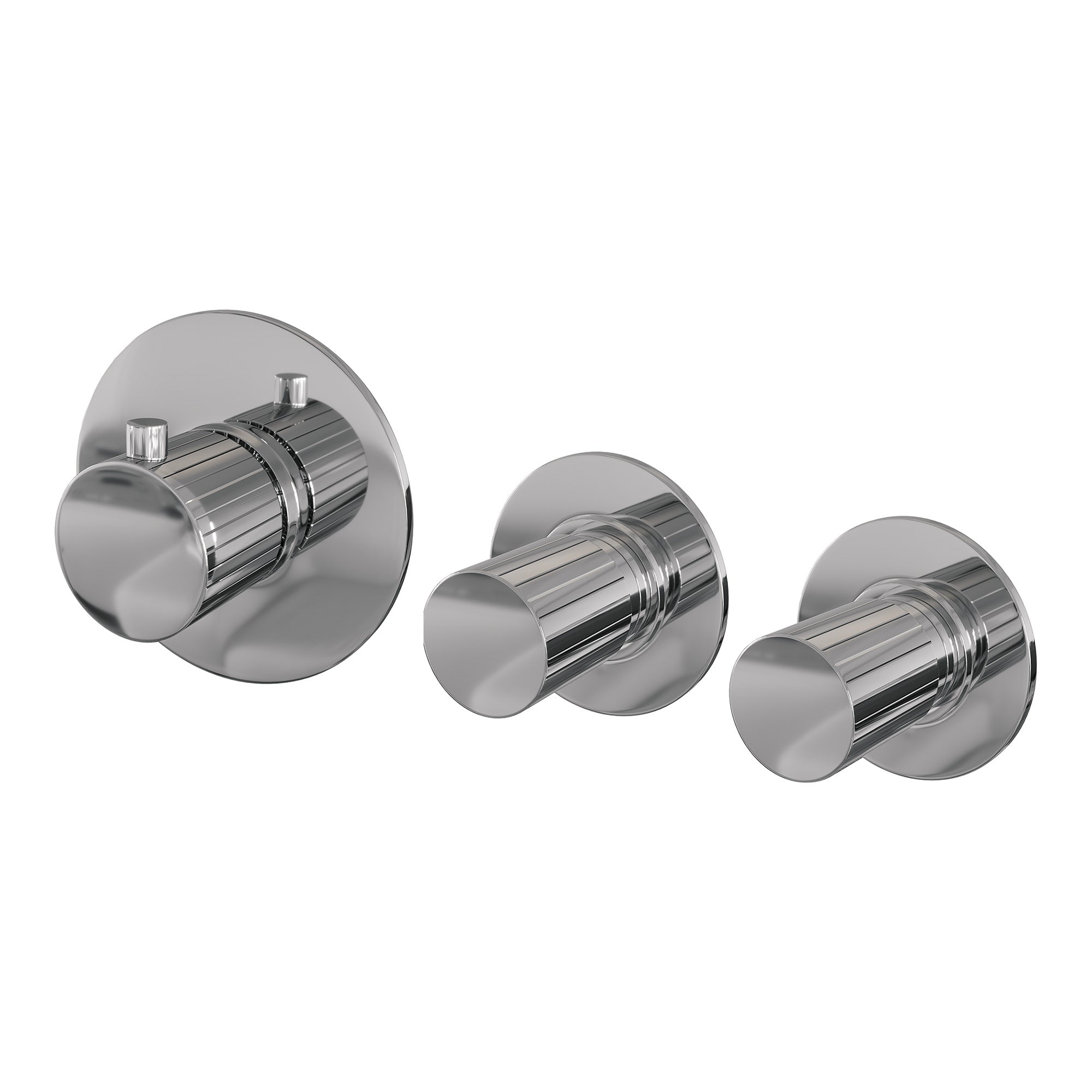 Brauer Stripe inbouwthermostaat met 2 stopkranen - chroom