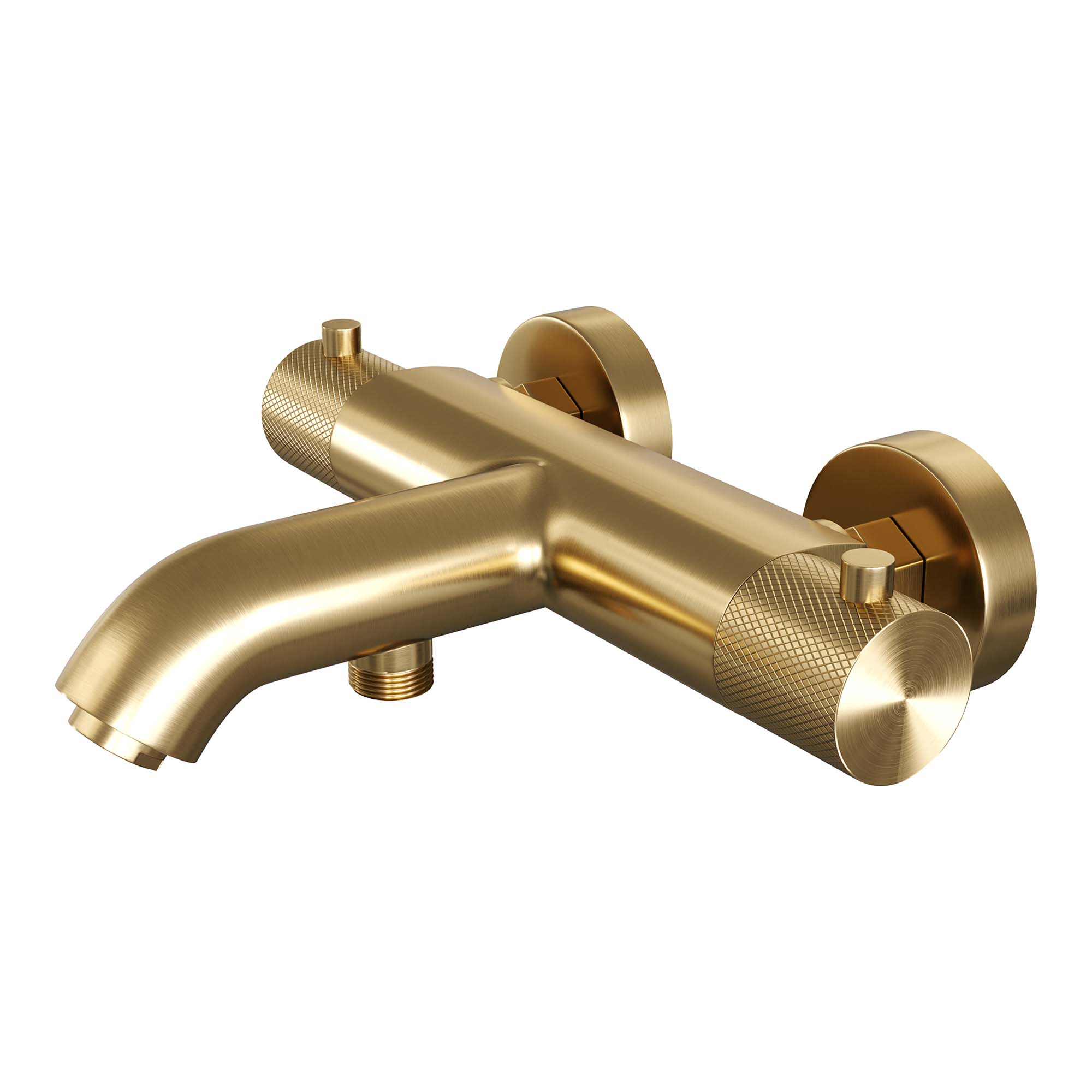 Brauer Carving opbouw baddouche thermostaatkraan Geborsteld Goud PVD