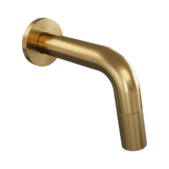 Brauer Carving inbouw fonteinkraan inkortbaar - Geborsteld Goud PVD