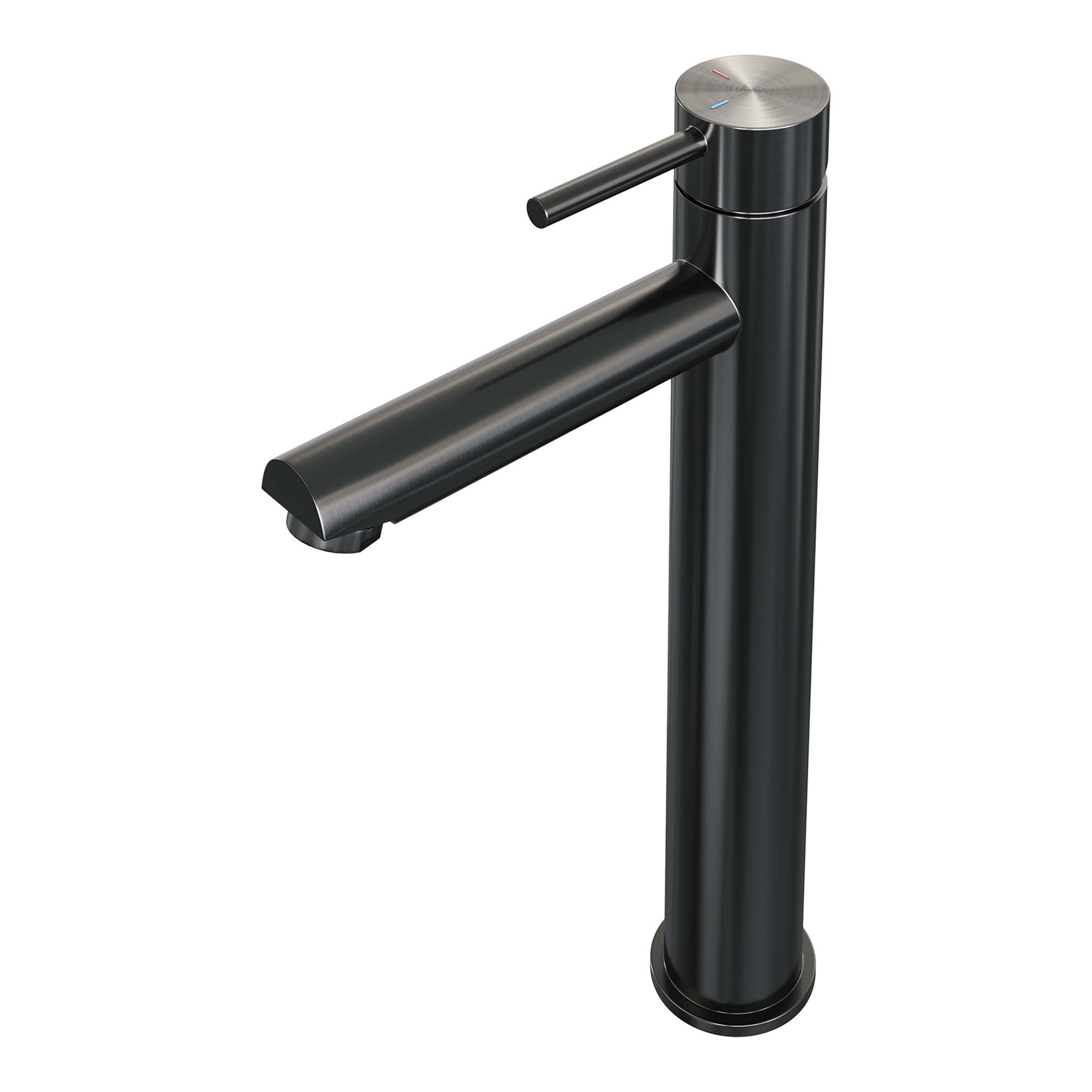 Brauer Edition wastafelkraan verhoogd - hendel 1 - Geborsteld Gunmetal PVD