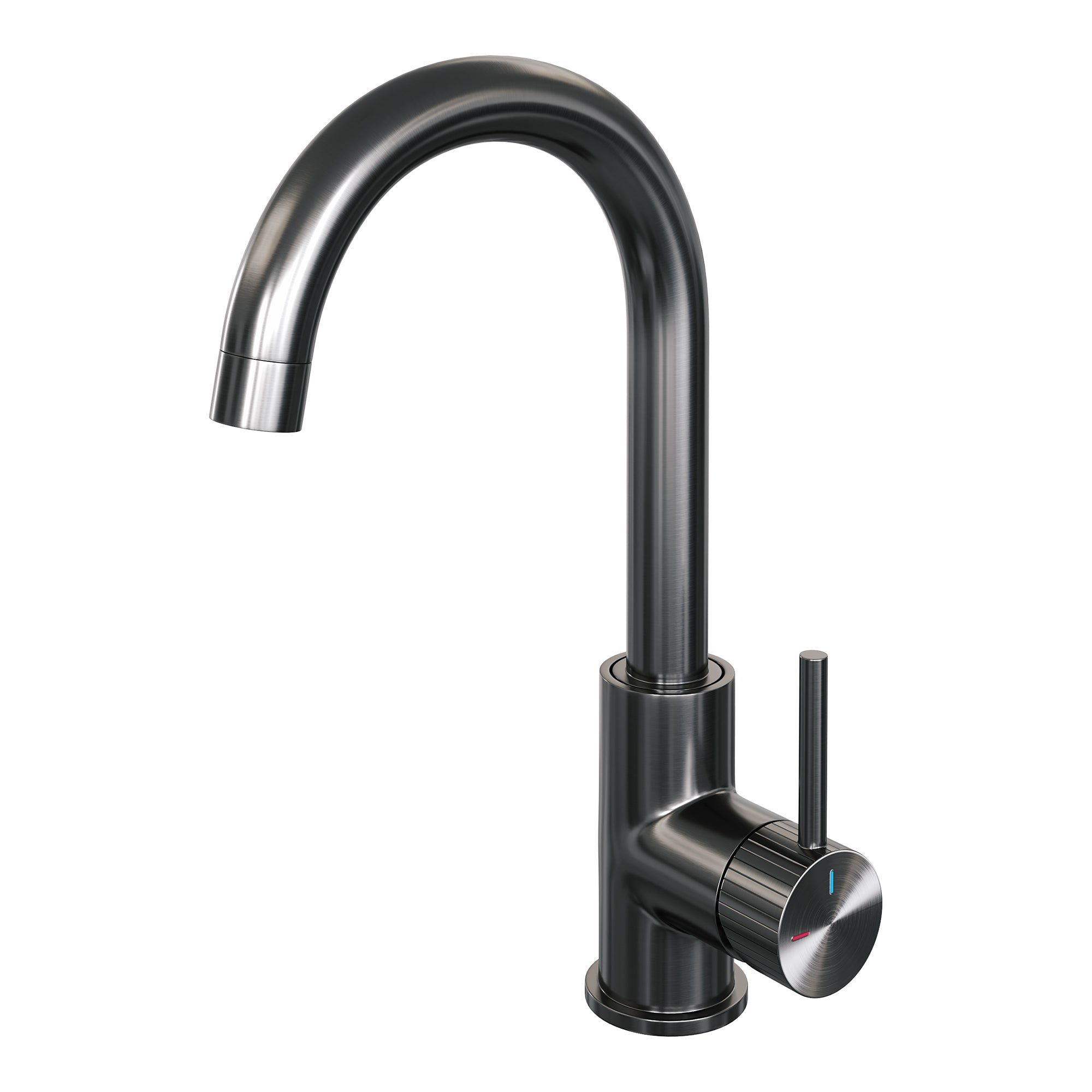 Brauer Stripe wastafelkraan hoog - Geborsteld Gunmetal PVD