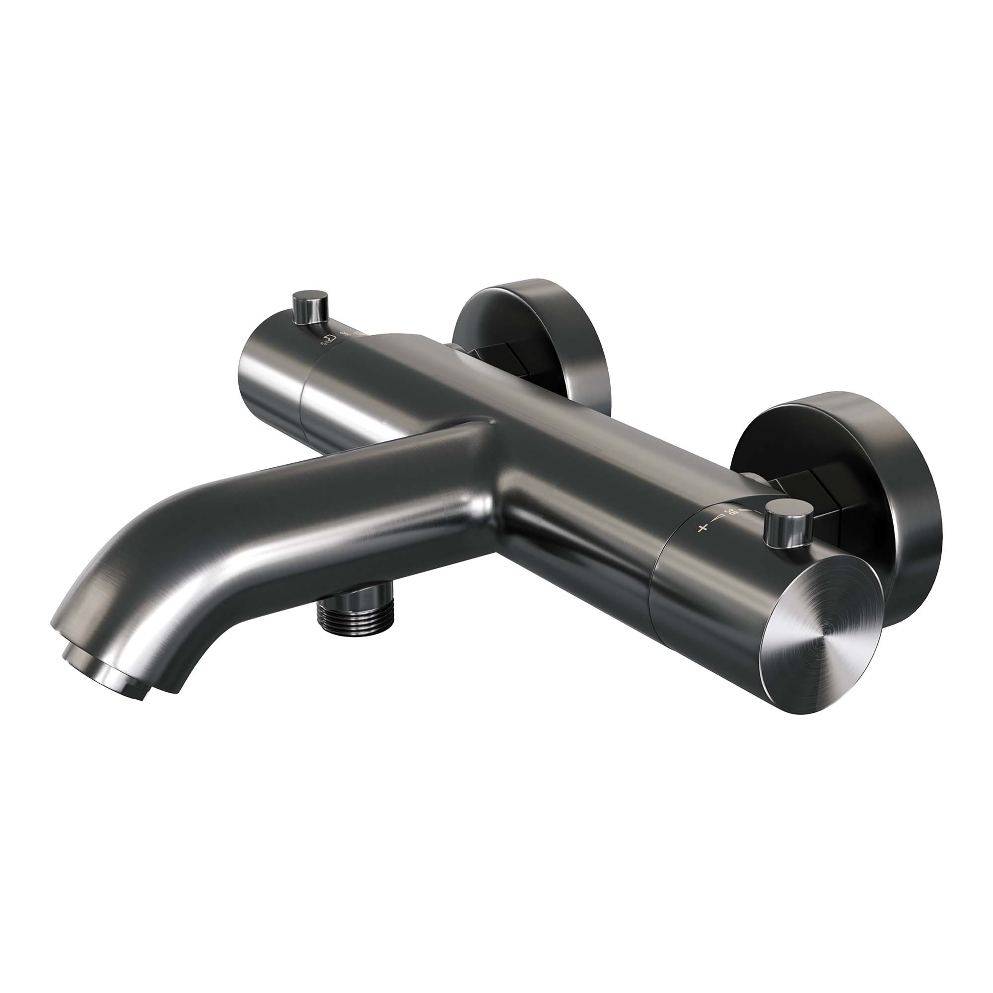 Brauer Edition badthermostaat met omstel Geborsteld Gunmetal PVD