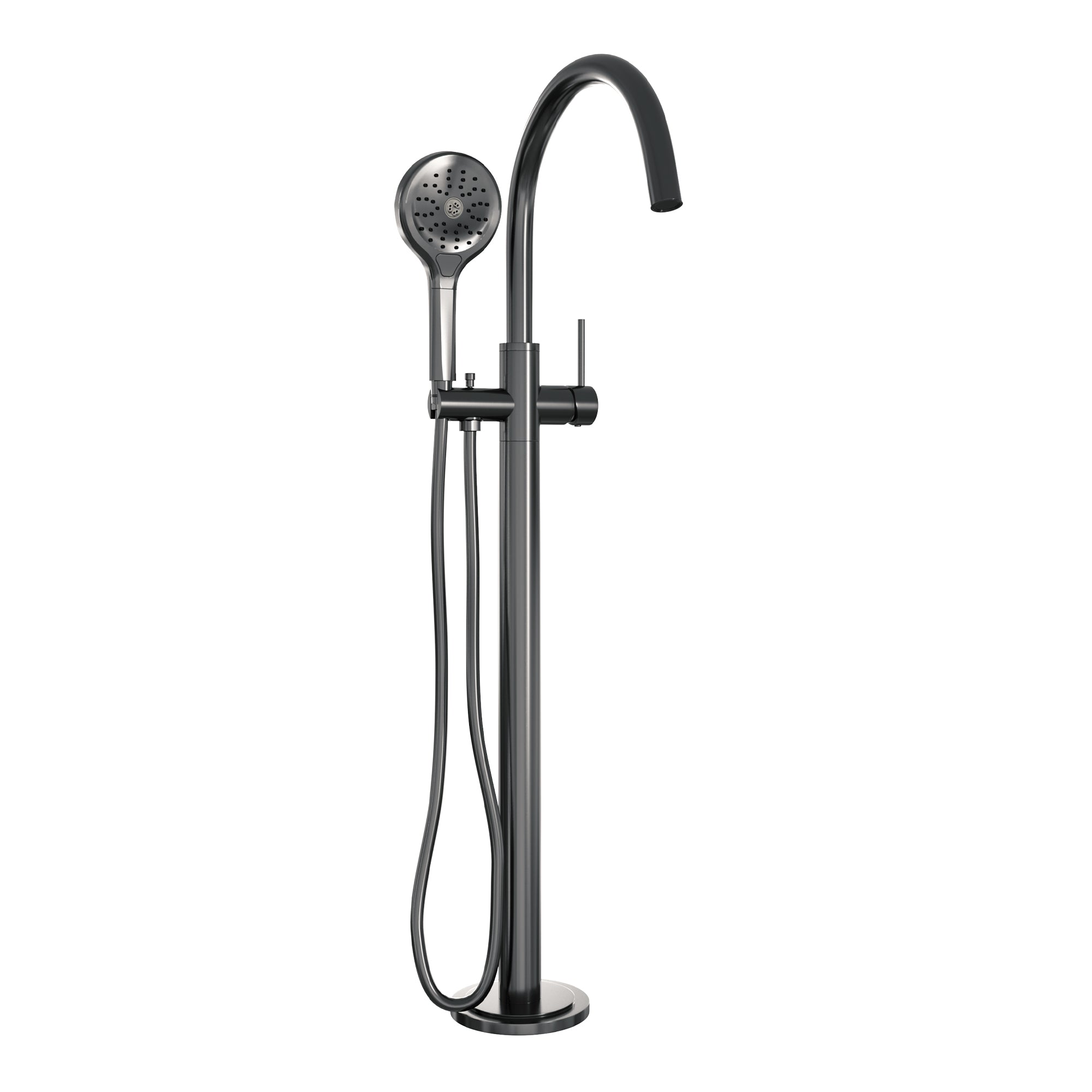 Brauer Edition vrijstaande badkraan - 3 standen handdouche - Geborsteld Gunmetal PVD