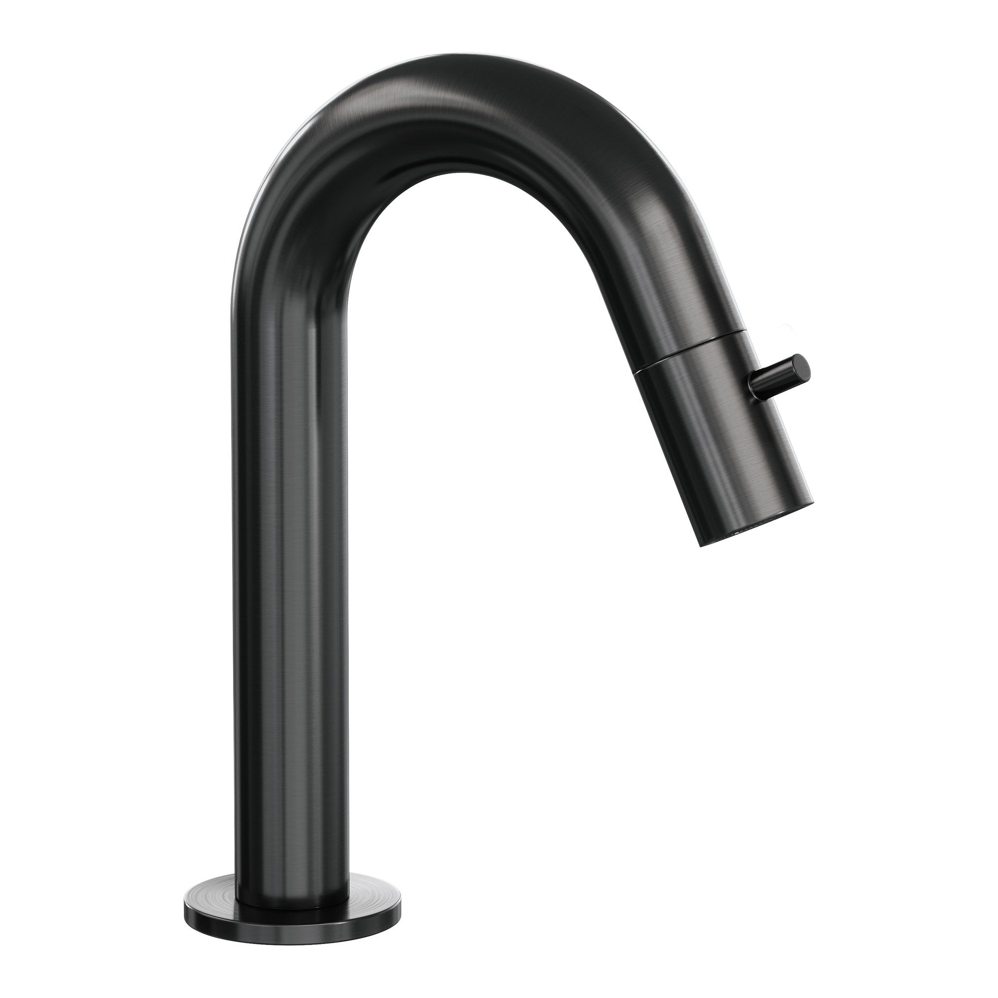 Brauer Edition opbouw fonteinkraan met gebogen uitloop - Geborsteld Gunmetal PVD
