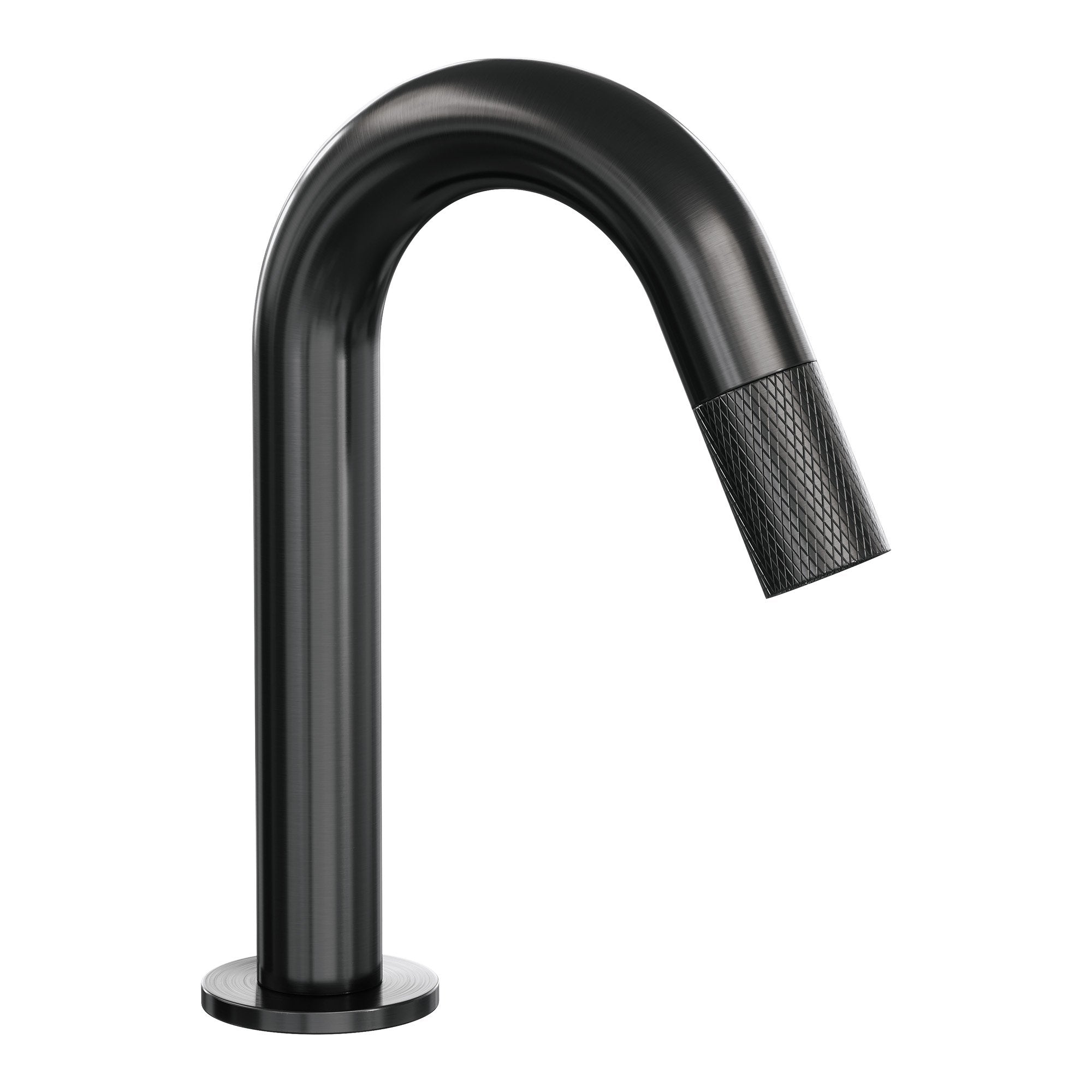 Brauer Carving opbouw fonteinkraan met gebogen uitloop - Geborsteld Gunmetal PVD