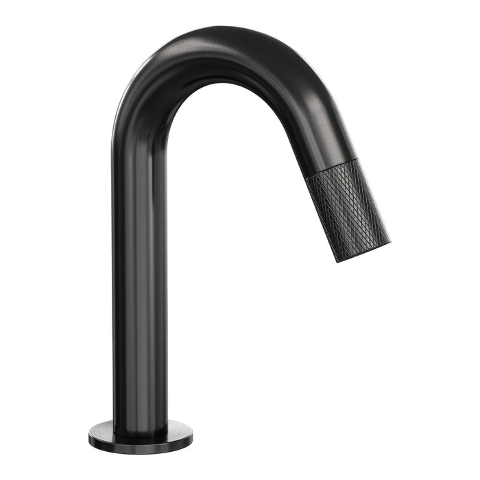 Brauer Carving opbouw fonteinkraan met gebogen uitloop - Geborsteld Gunmetal PVD