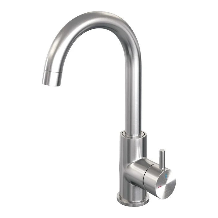 Brauer Edition wastafelkraan hoog - hendel 5 - geborsteld RVS PVD