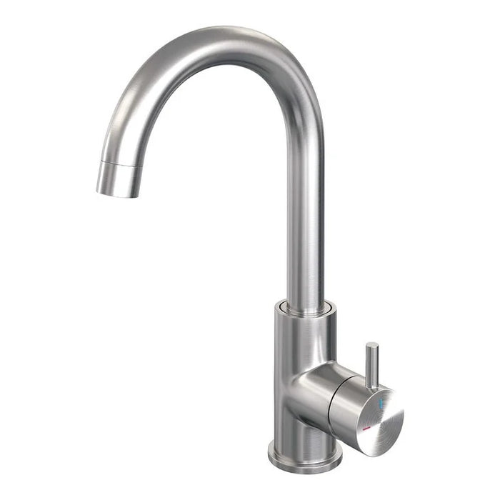Brauer Edition wastafelkraan hoog - hendel 5 - geborsteld RVS PVD