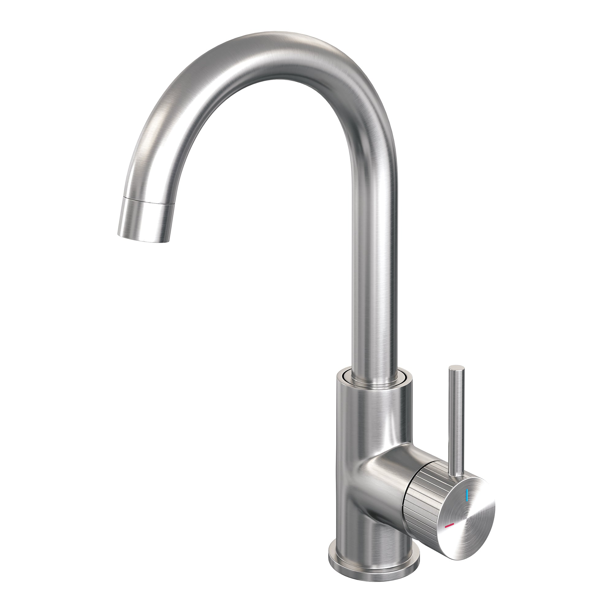 Brauer Stripe wastafelkraan hoog - geborsteld RVS PVD