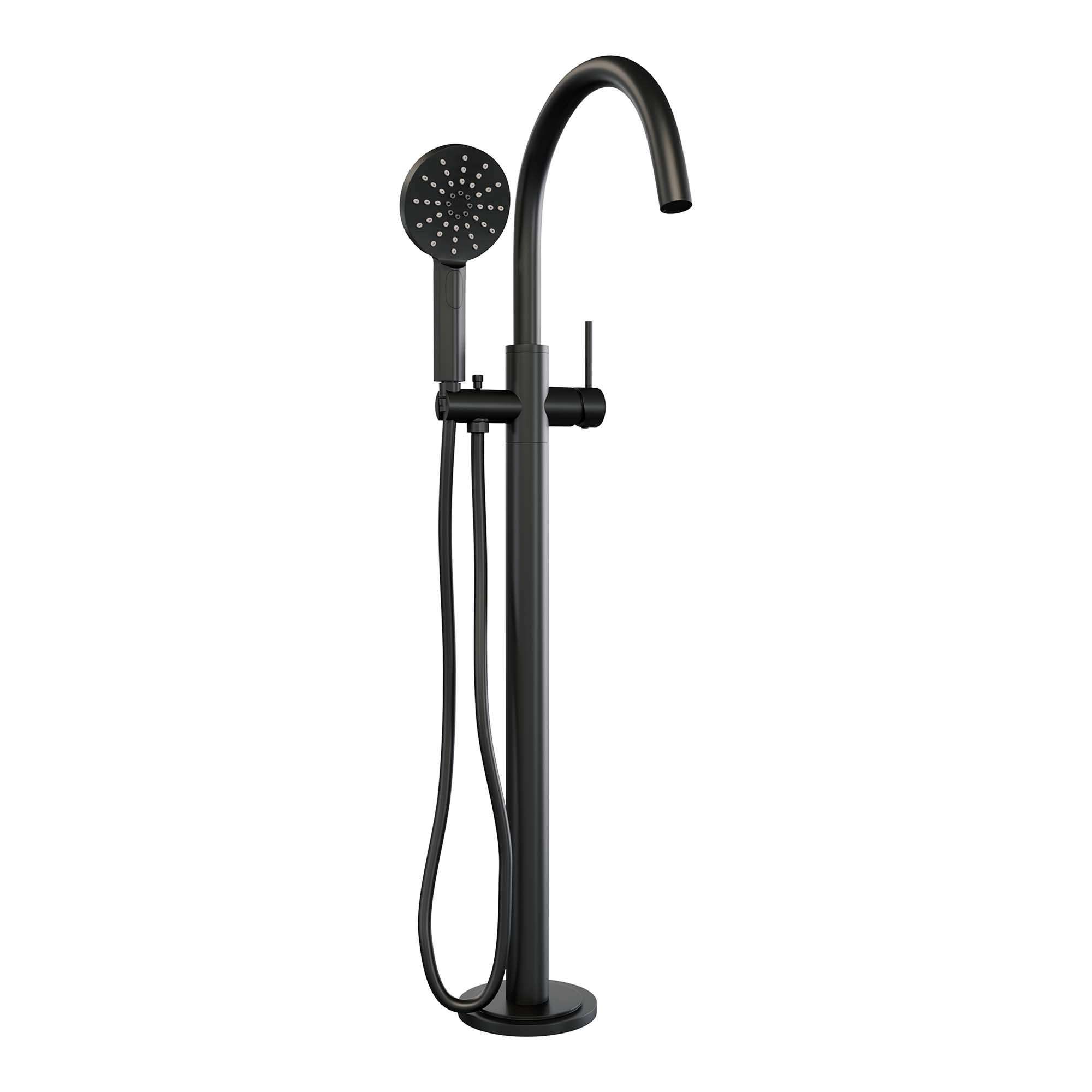 Brauer Edition vrijstaande badkraan - 3 standen handdouche - Mat Zwart