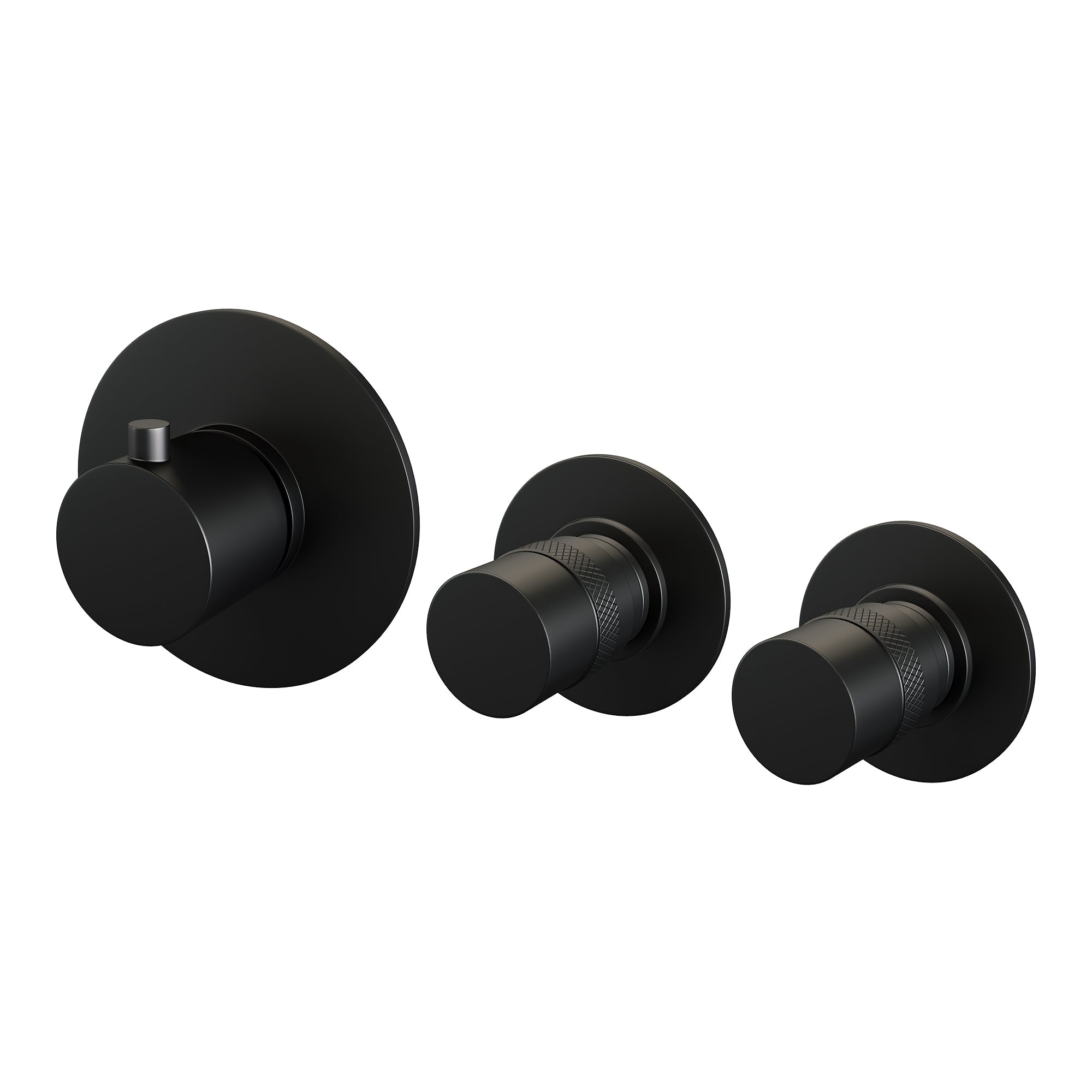 Brauer Edition inbouwthermostaat met 2 stopkranen Mat Zwart