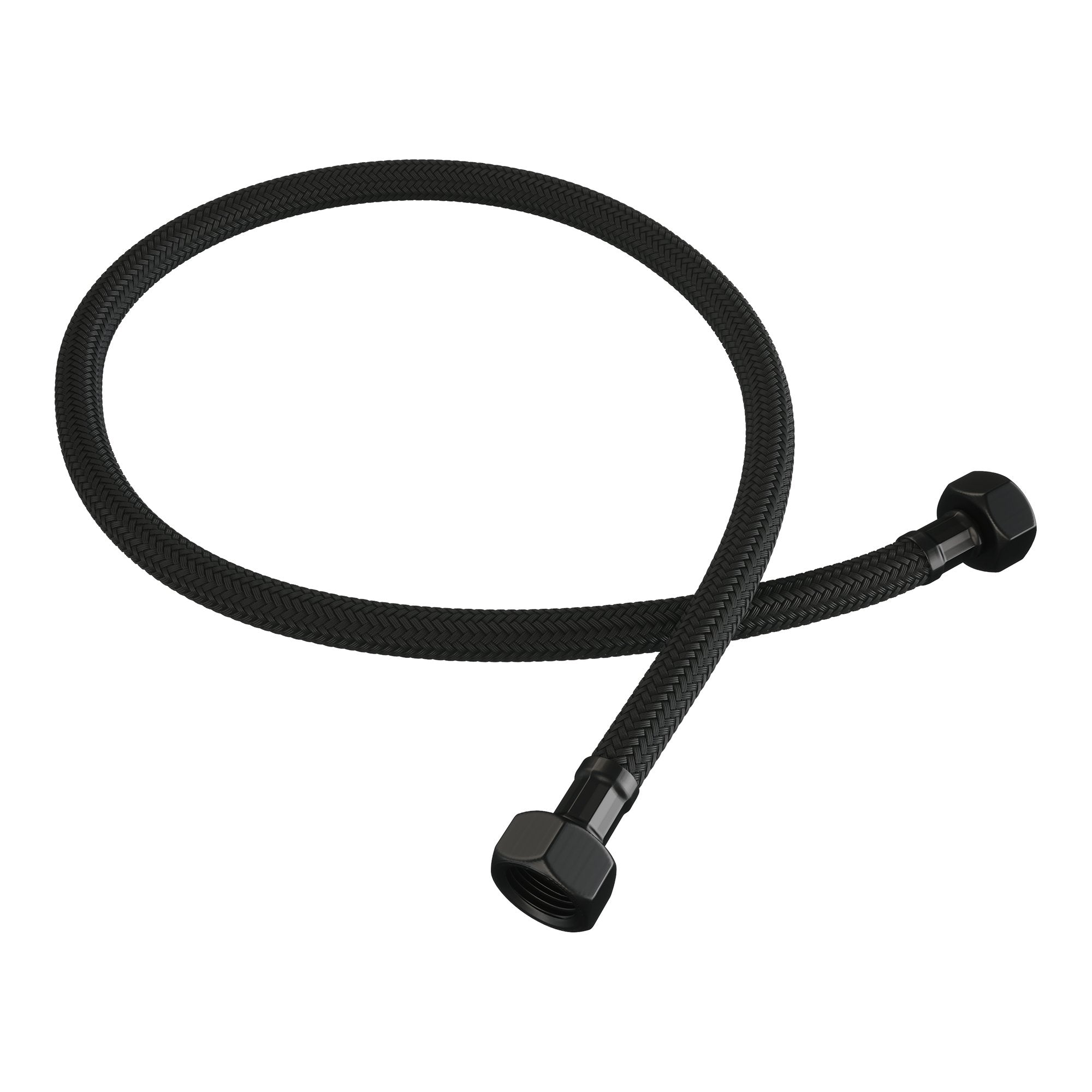 Brauer flexibele aansluitslang 1/2" gevlochten 30cm - Mat Zwart