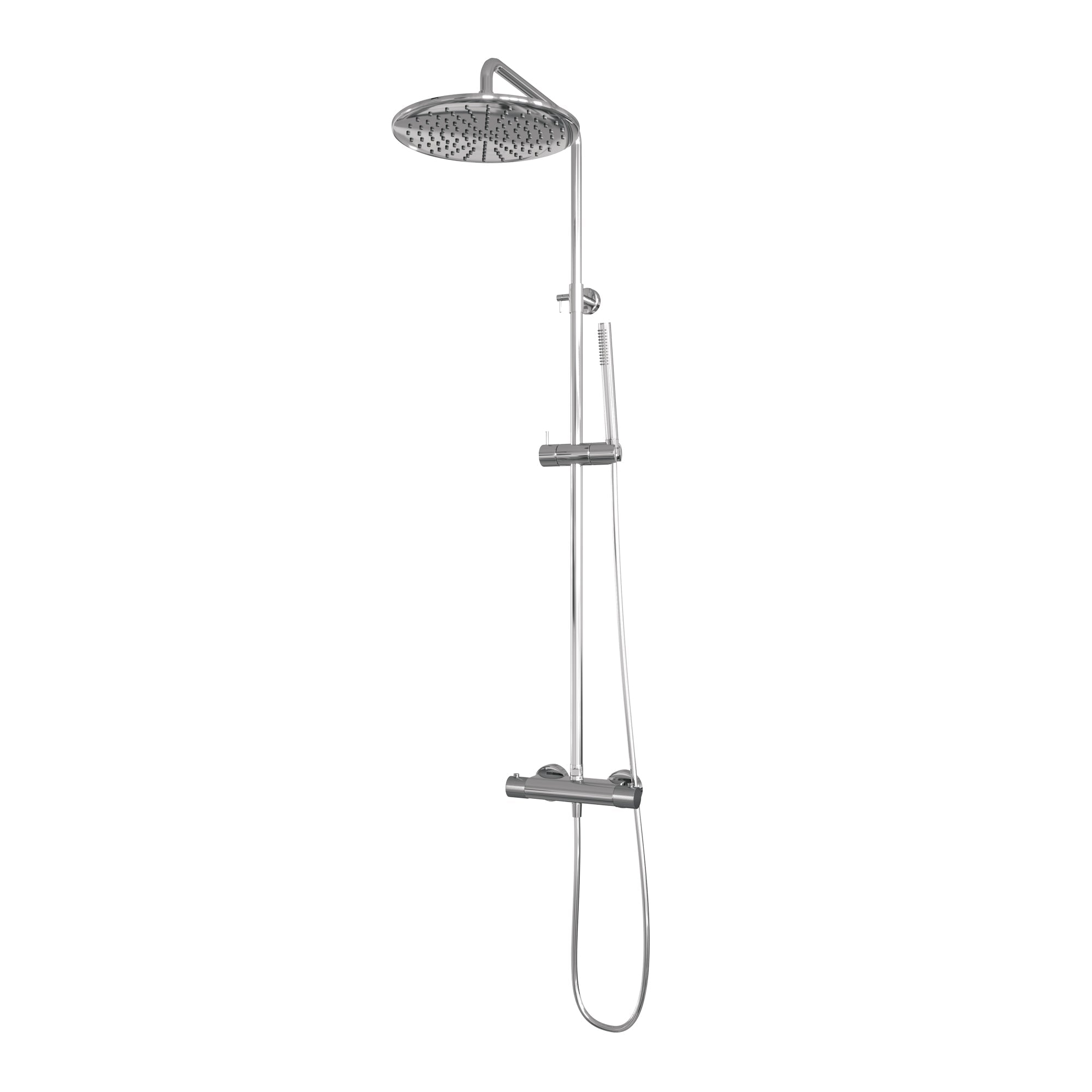 Brauer Carving stortdoucheset - hoofddouche 30cm - staafhanddouche - geborsteld RVS PVD